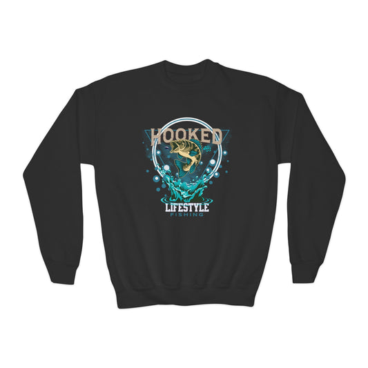 Hooked Youth Sweatshirt - Perfect for Young Fishing Enthusiasts