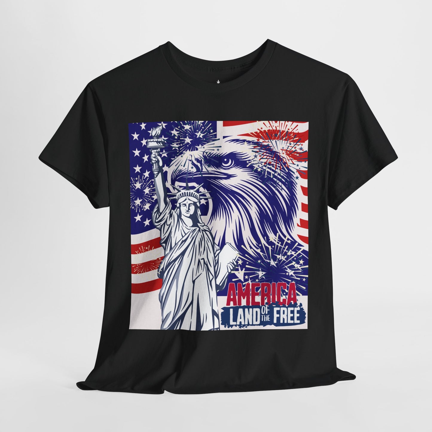 Patriotic Unisex Tee - America Land of the Free T-Shirt,4th of July Gift, Freedom Tee, Independence Day Apparel, Eagle Design Shirt