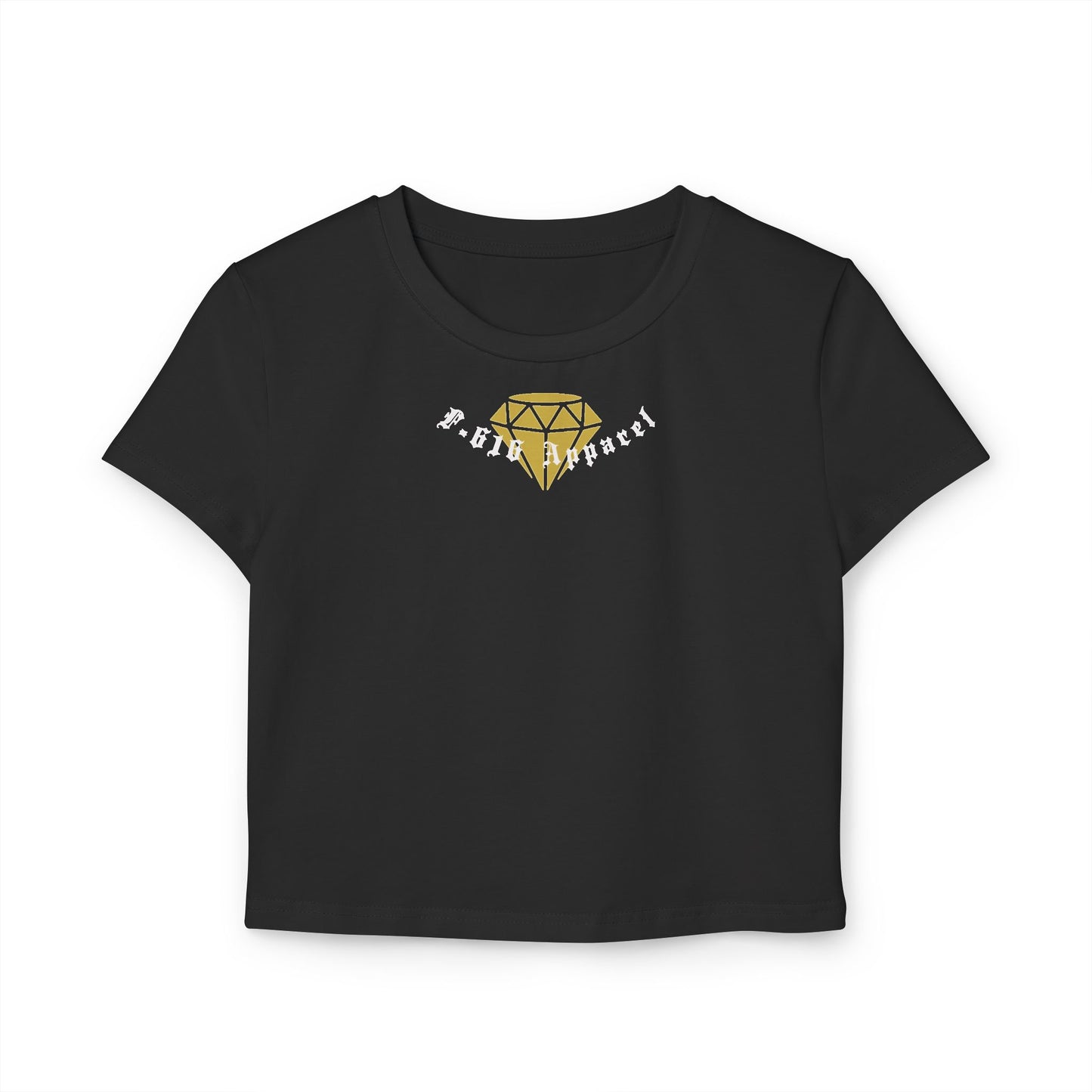 Women's Baby Tee - Edgy Cross Design Shirt | Stylish & Comfortable Apparel, F616 Logo