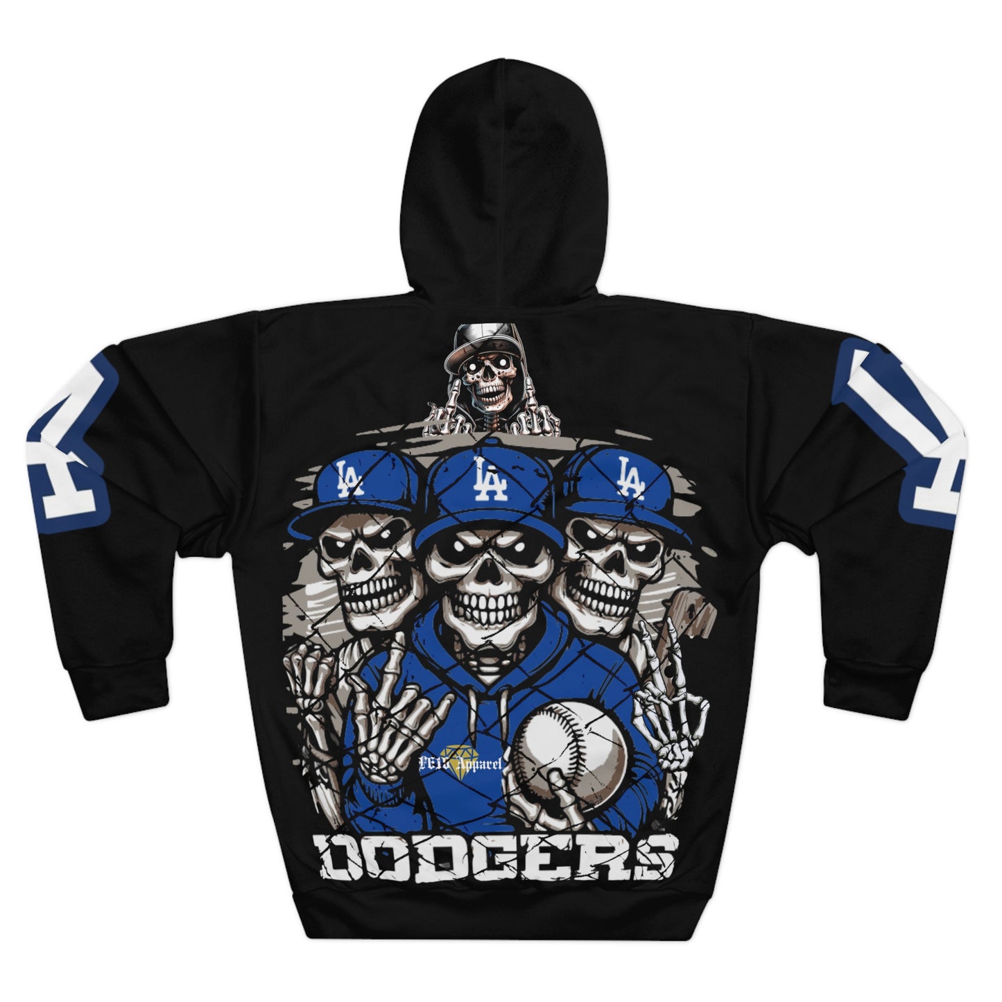 Dodgers Skeletons Unisex Hoodie, Halloween Gift, Sports Pullover, Streetwear Hoodie, LA Dodgers Apparel
