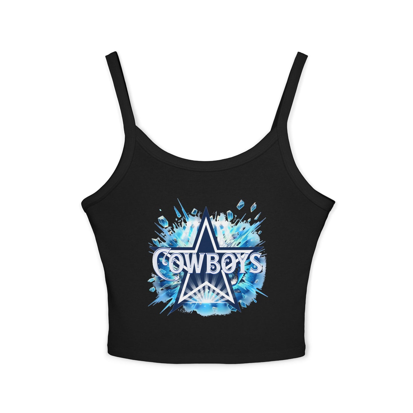 Cowboys Spaghetti Strap Tank Top - Stylish Women's Summer Wear for Beach Days and Festivals