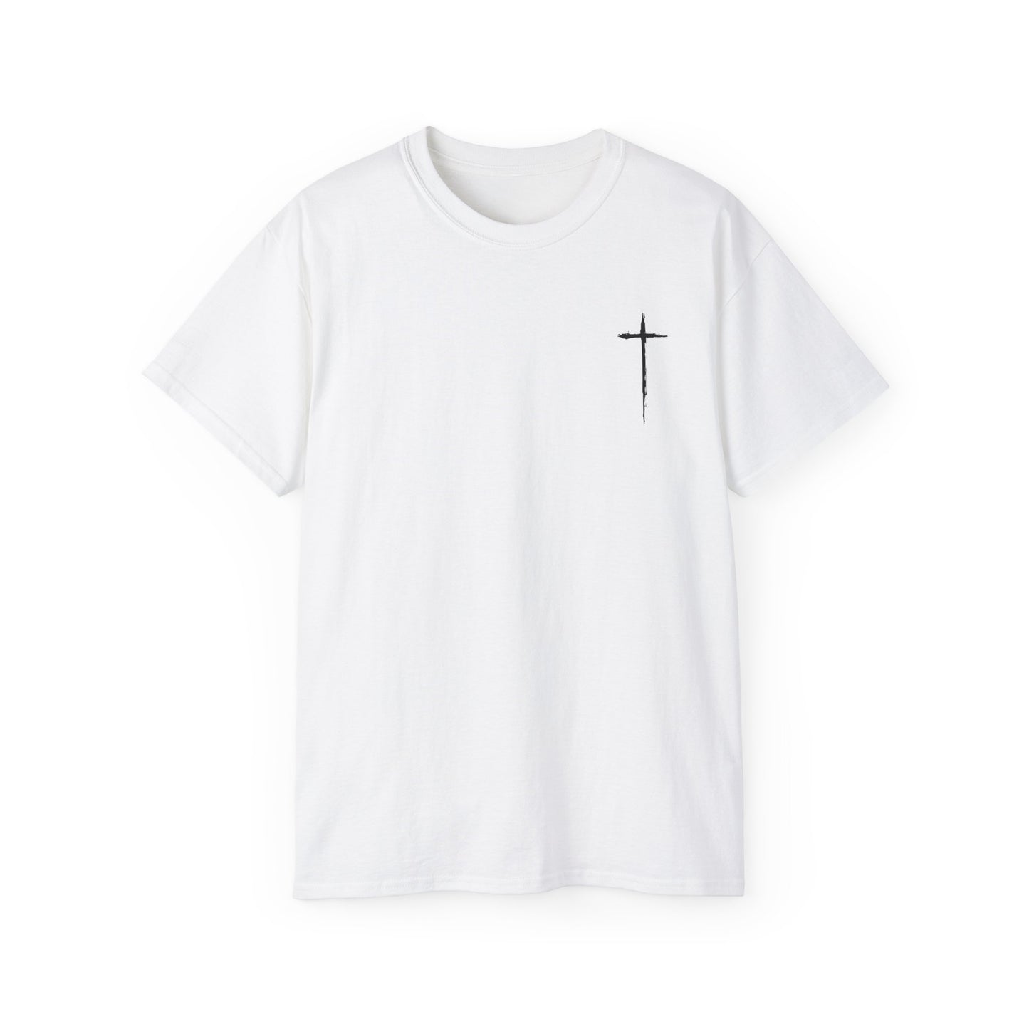 Graphic Tee with Crown and Cross Design