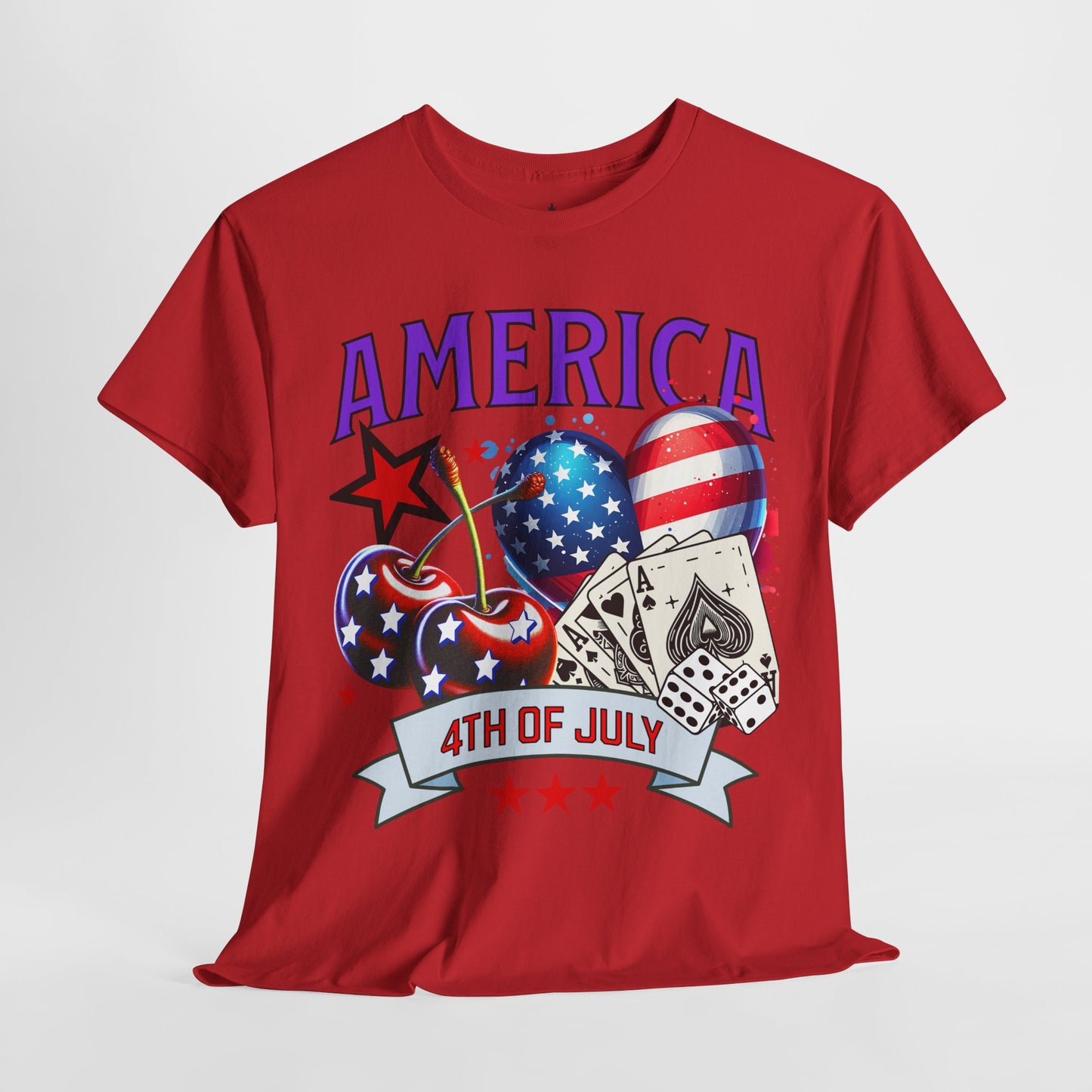 4th of July Patriotic Tee, 4th of July Patriotic Tee, Unisex Heavy Cotton Shirt, America Celebration Top, Independence Day Apparel, Summer BBQ Fashion