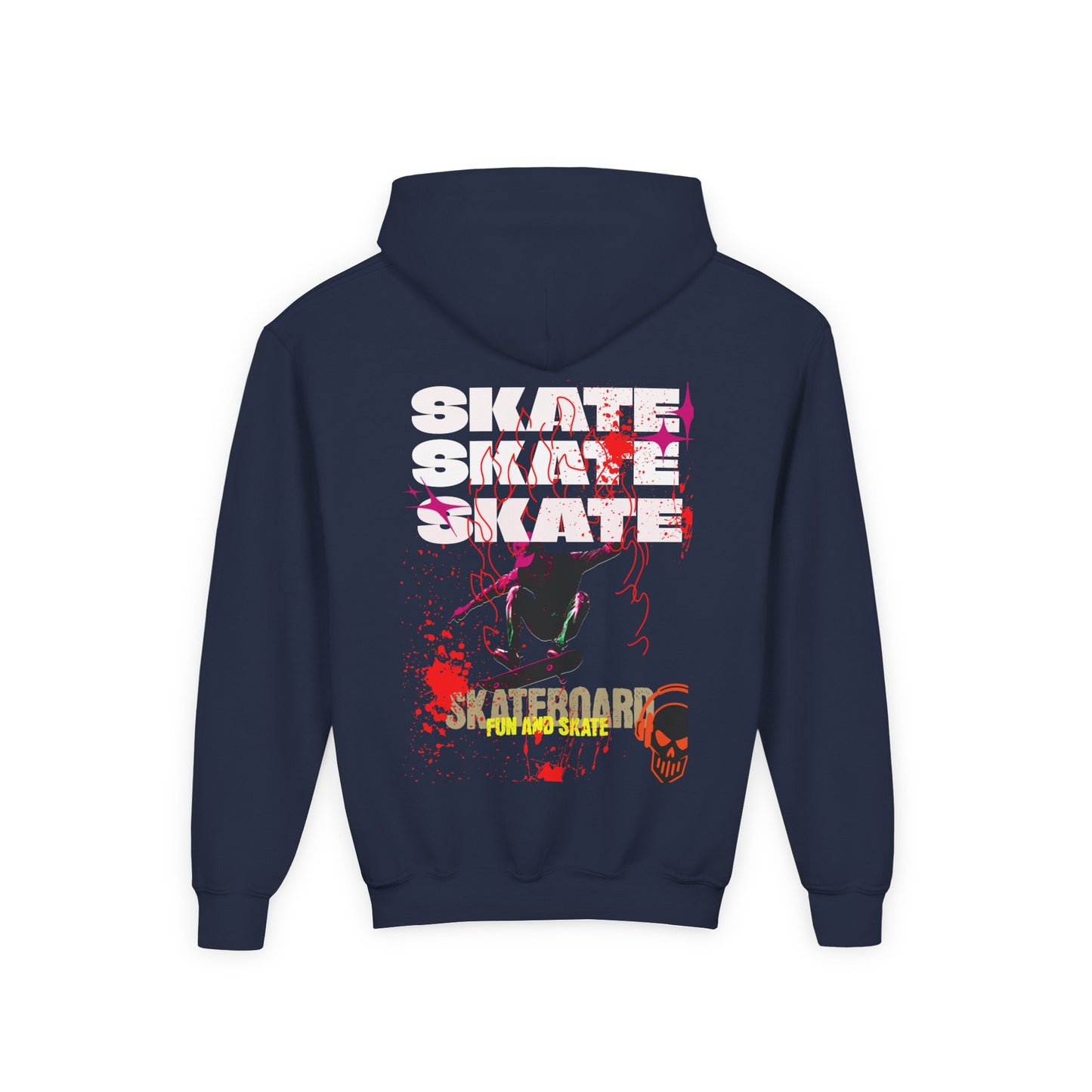 Youth Hooded Sweatshirt - Skateboard Vibes with FG16 Apparel