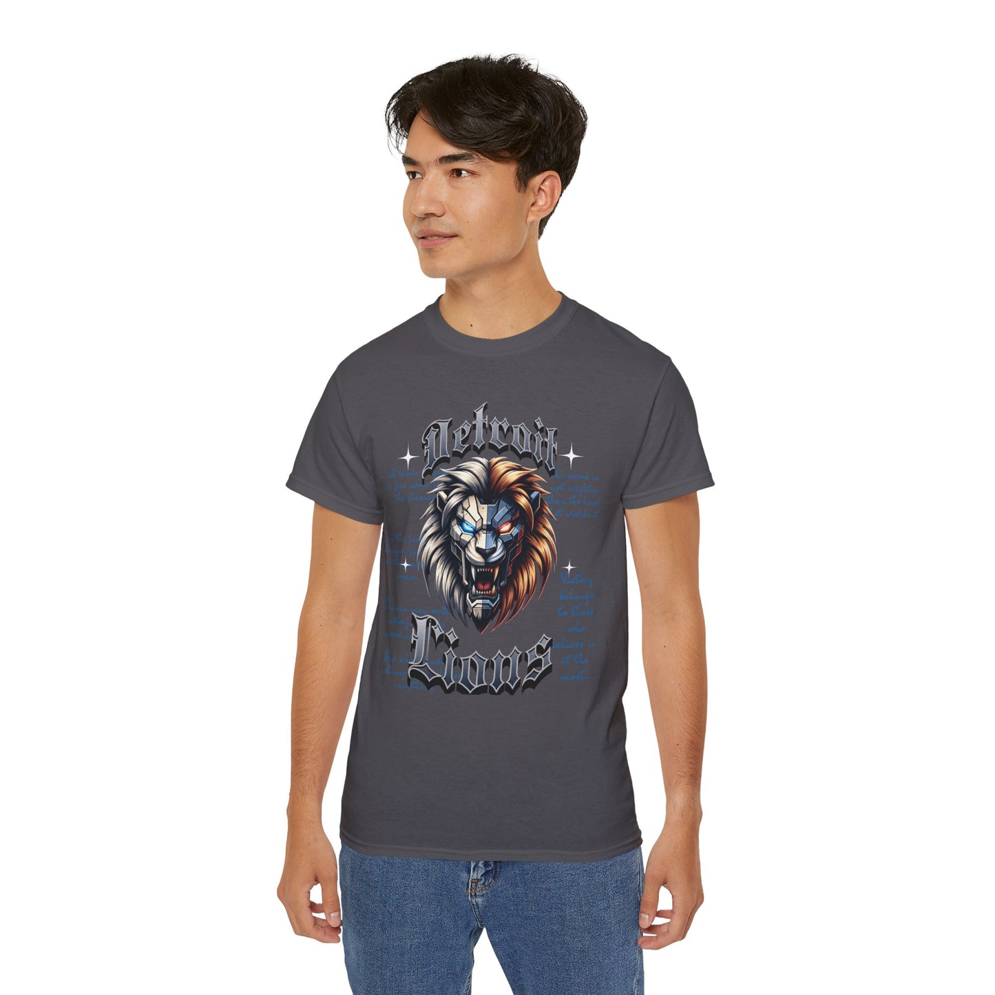 Detroit Lions Graphic Tee, Unisex Cotton Shirt, Sports Fan Apparel, Game Day Outfit, Football Gift, Casual Wear