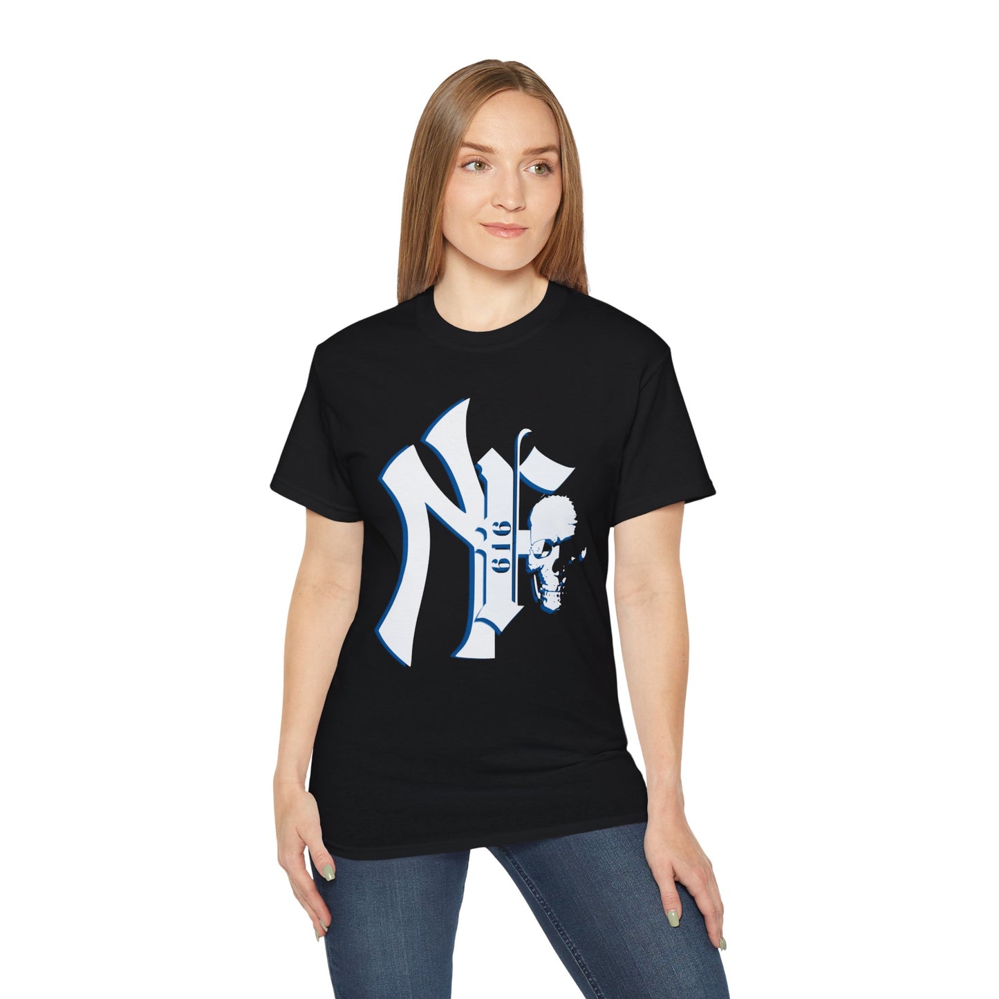 Unisex Skull Graphic Tee - Edgy Cotton T-Shirt for Casual Style
