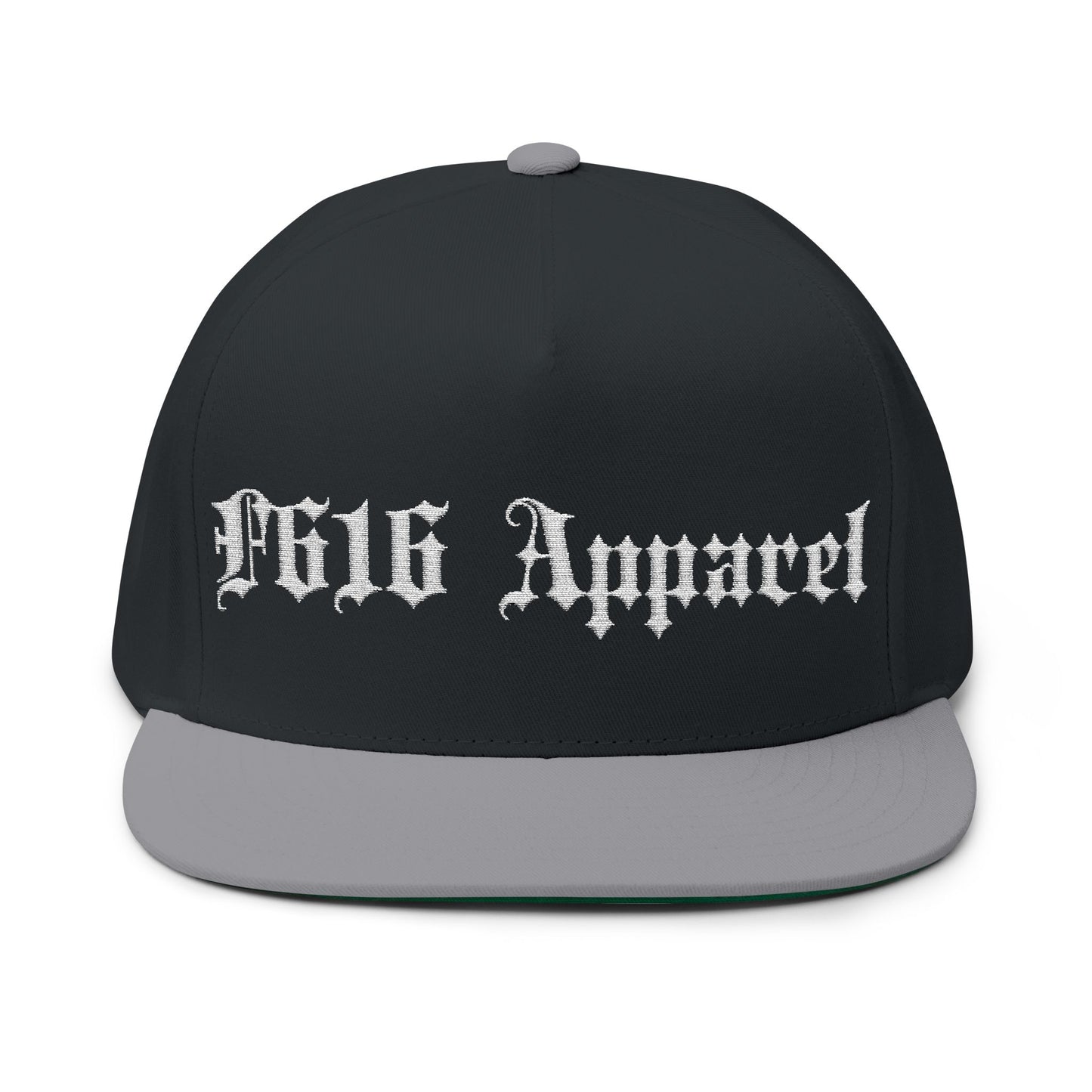 Cap Streetwear Hat - Cool Flat Bill Design, F616 Logo Embroidery