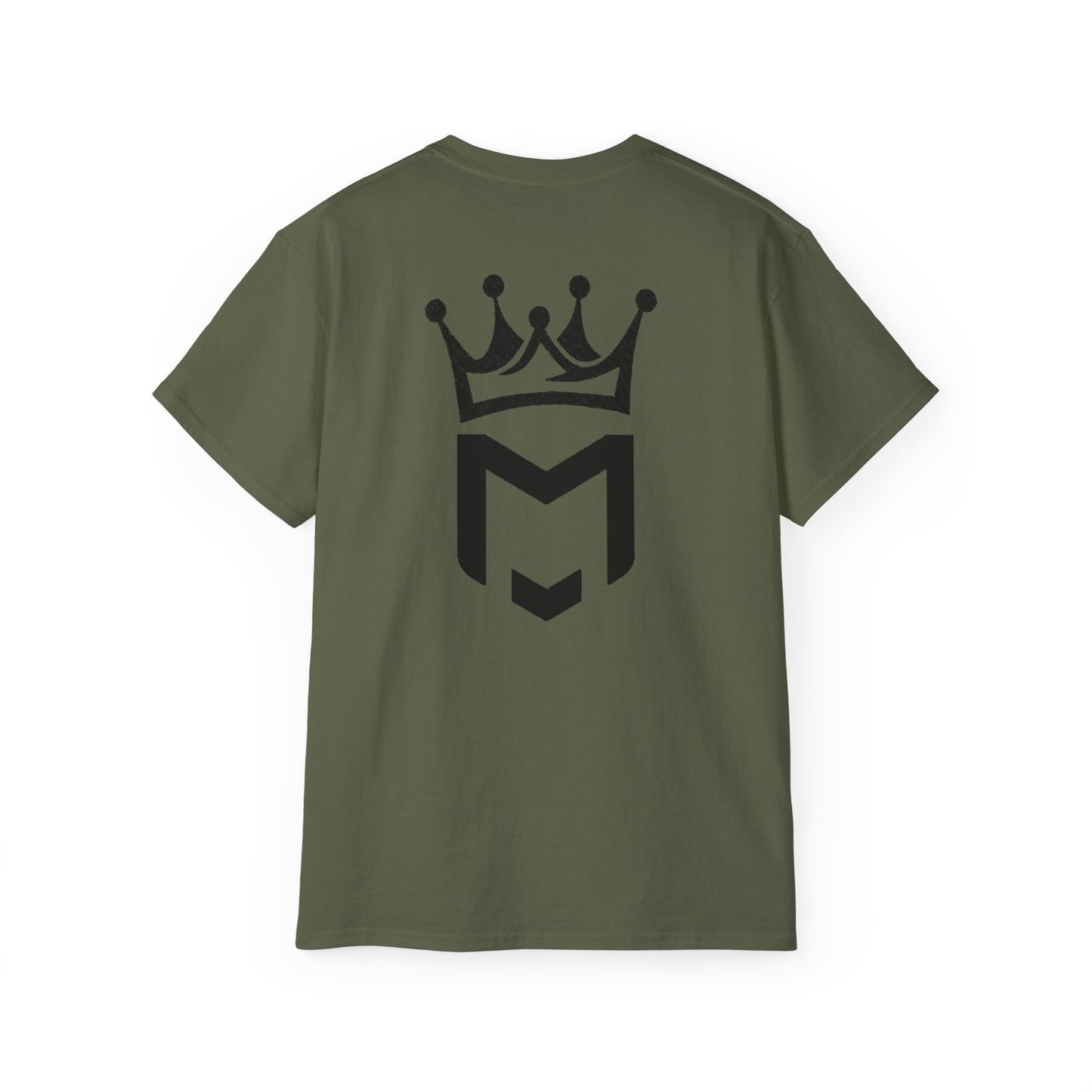 Graphic Tee with Crown and Cross Design