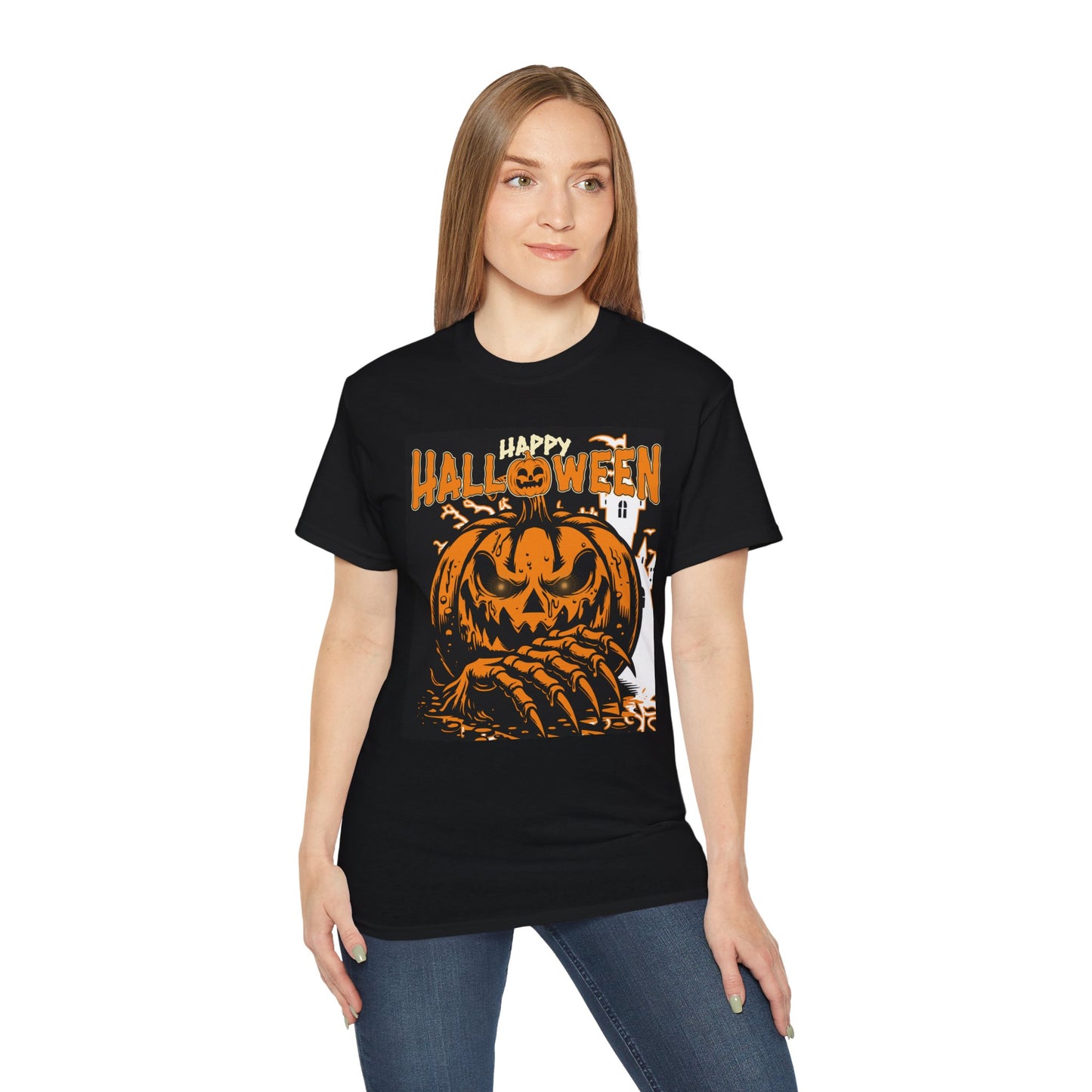 Pumpkin Tee, Halloween Pumpkin Tee, Unisex T-Shirt, Spooky Shirt, Fall Apparel, October Celebration Wear, Trick or Treat Top