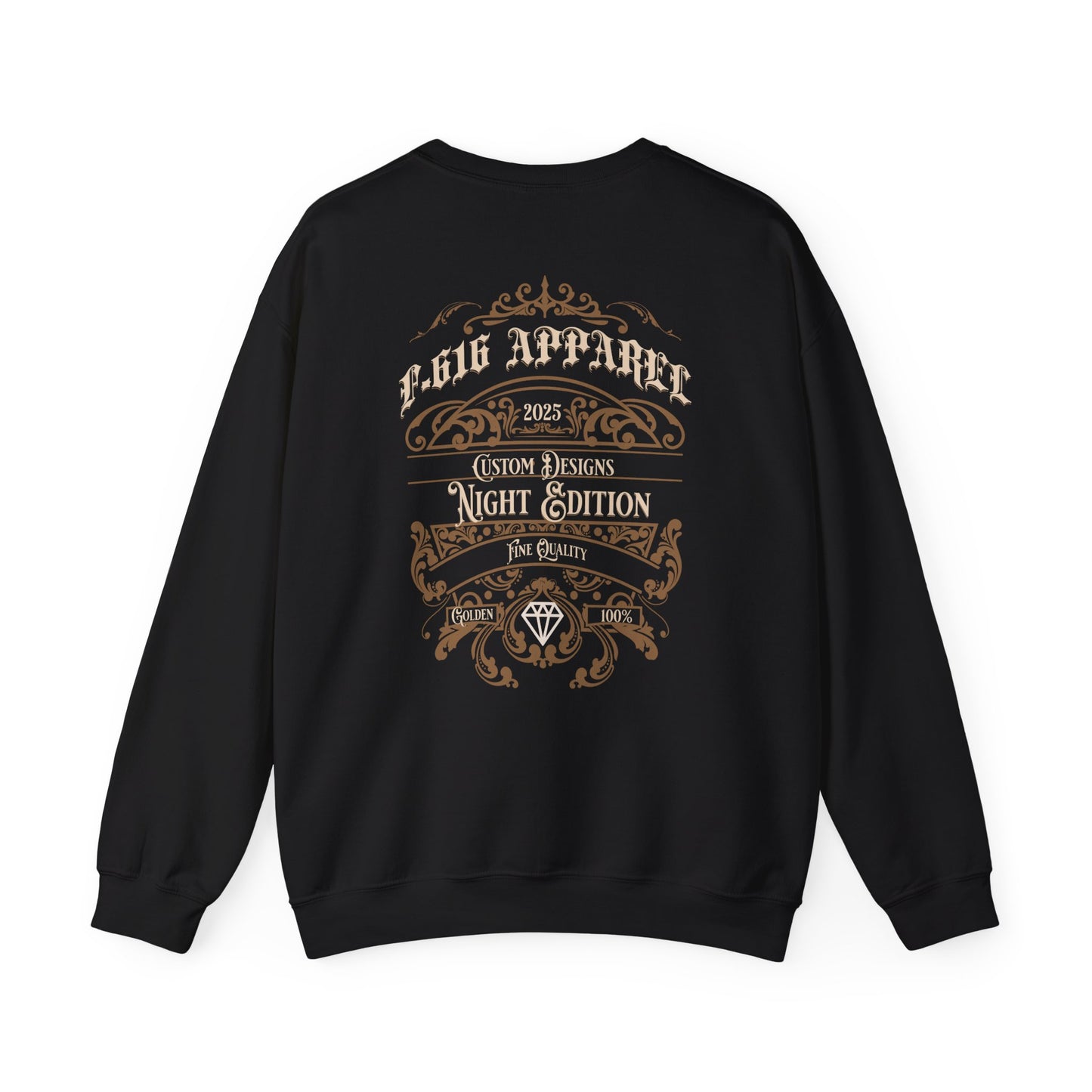 Stylish Night Edition Crewneck Sweatshirt - F-616 Apparel Logo