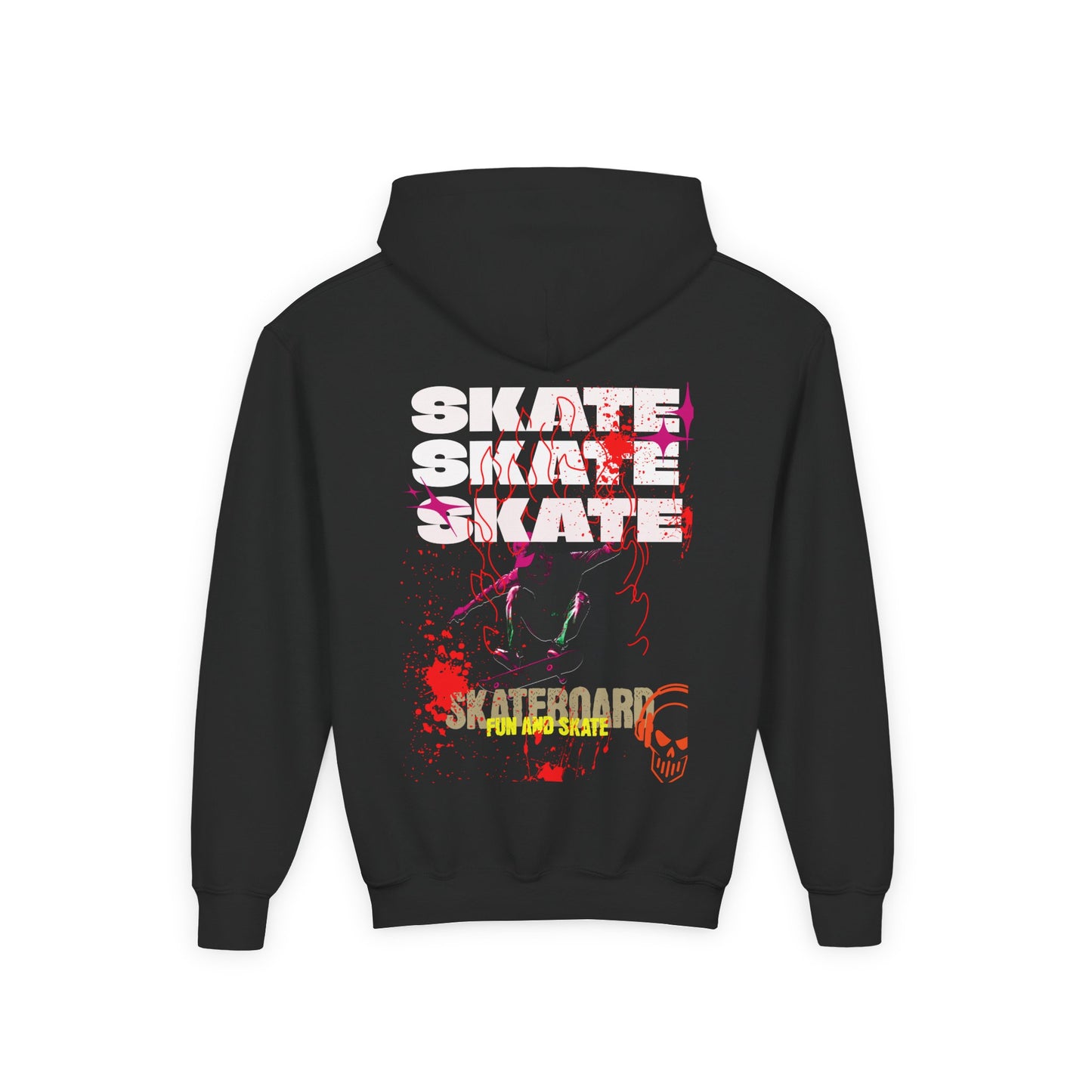 Youth Hooded Sweatshirt - Skateboard Vibes with FG16 Apparel
