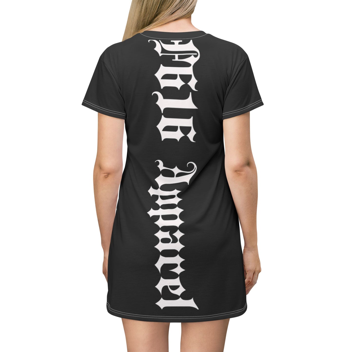 Gothic Graphic T-Shirt Dress - Casual Chic for Trendsetters