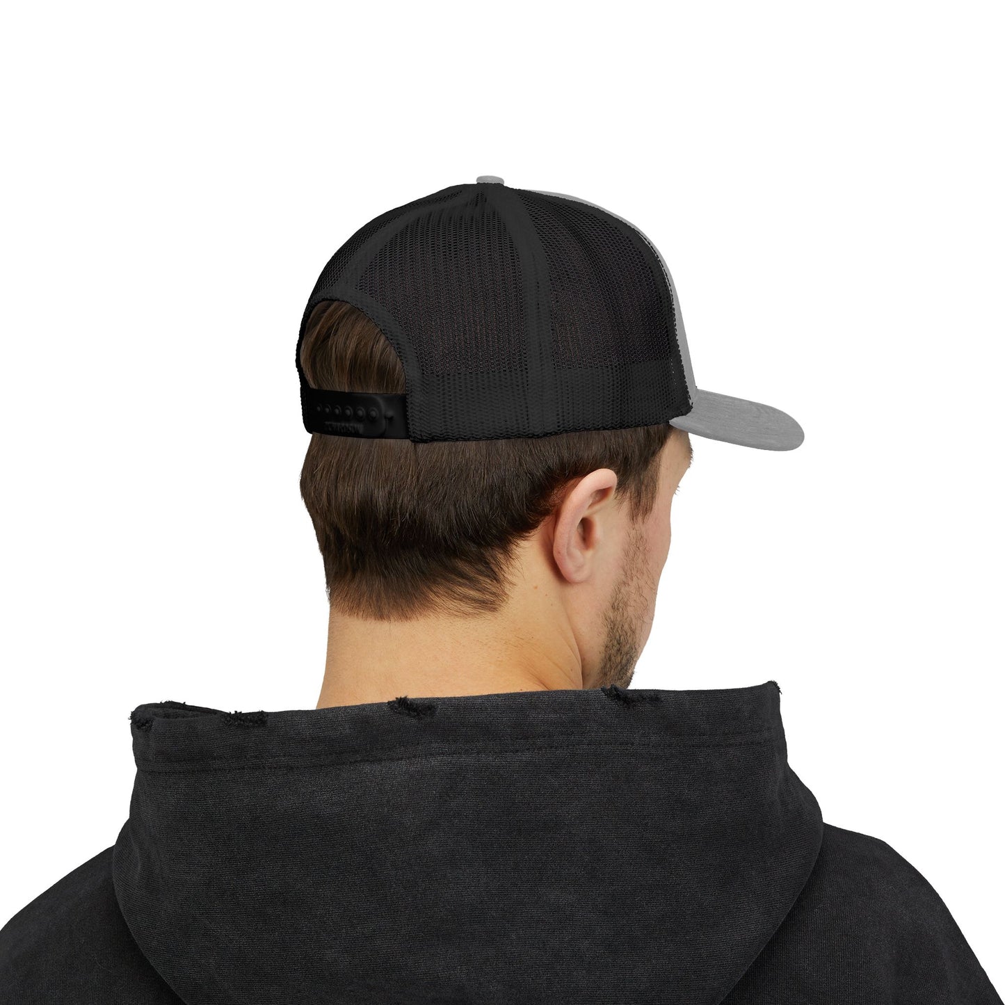Fishing Snapback Trucker Cap , Ink is pressed and wont crack or fade.