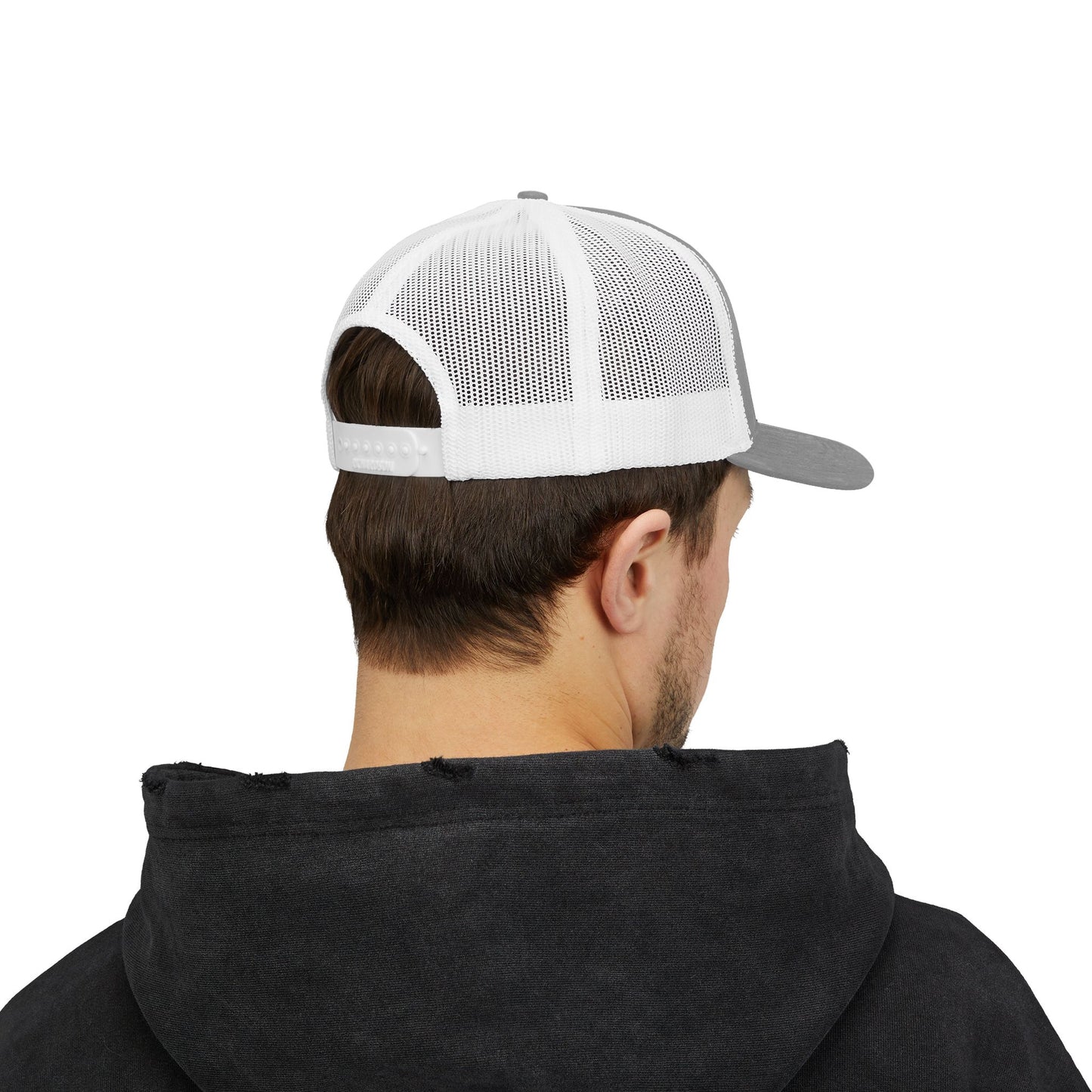 Embroidered Cross Snapback Trucker Cap - Stylish Faith-Inspired Hat