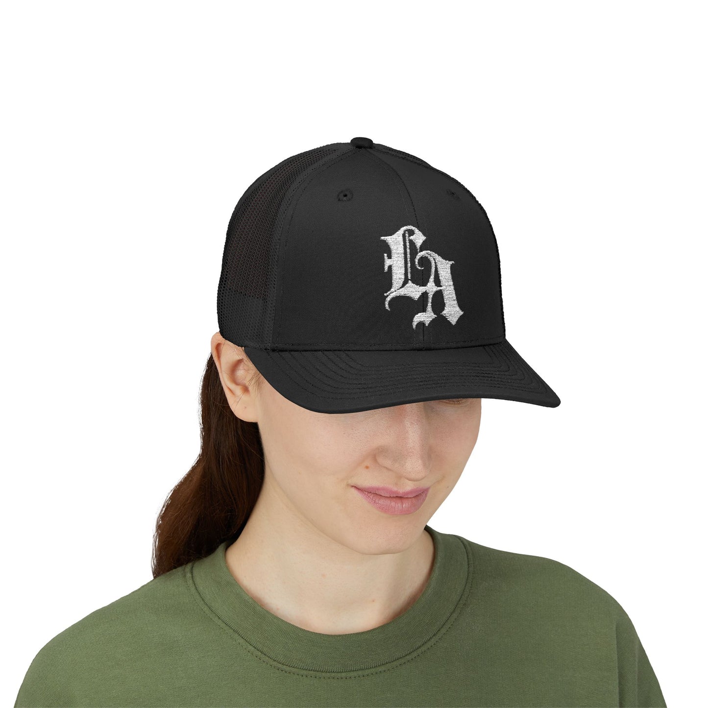 LA Design Snapback Trucker Cap, Stylish Casual Hat for Everyday Use, Perfect for Outdoor Activities, Summer Festivals, Sports Events,