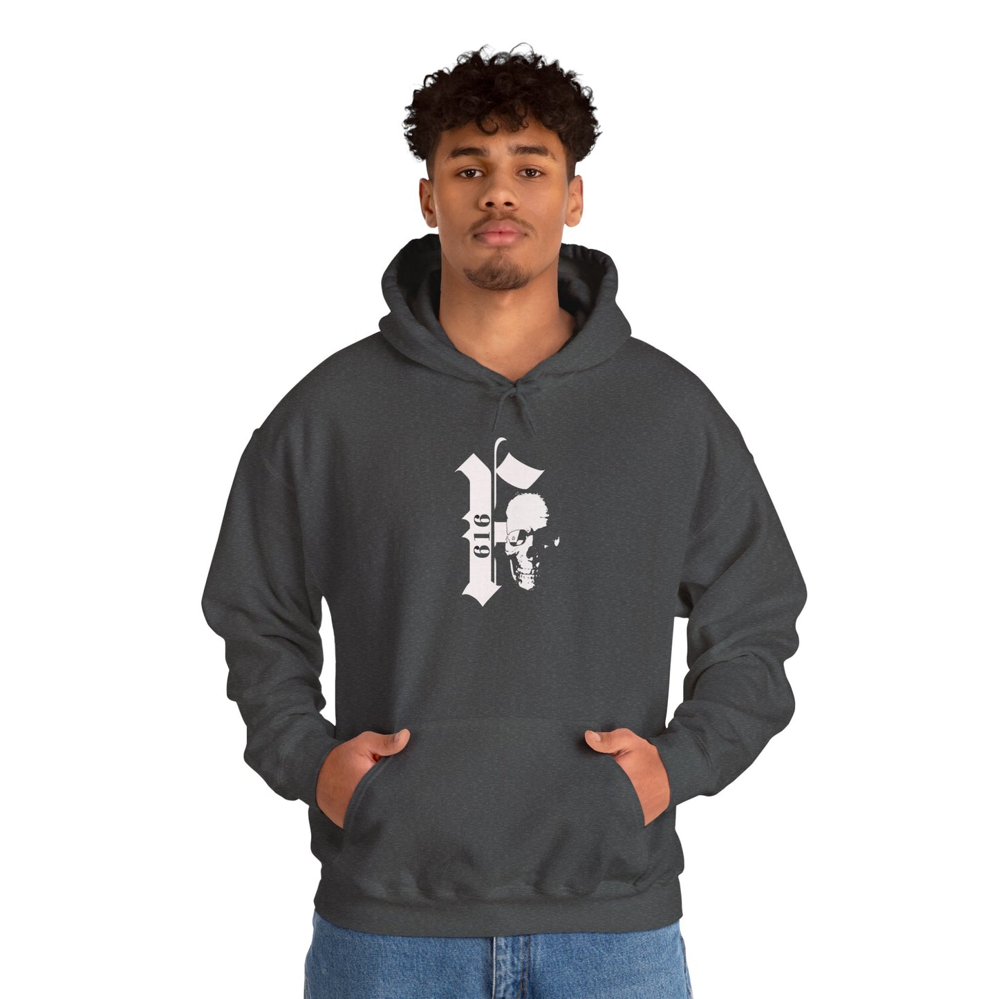Unisex Heavy Blend™ Hooded Sweatshirt with Skull Graffiti Design, Cozy Streetwear Hoodie, Perfect for Casual Outings, Gifts, Festivals