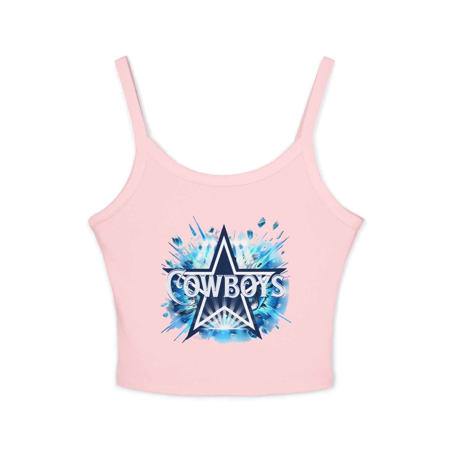 Cowboys Spaghetti Strap Tank Top - Stylish Women's Summer Wear for Beach Days and Festivals
