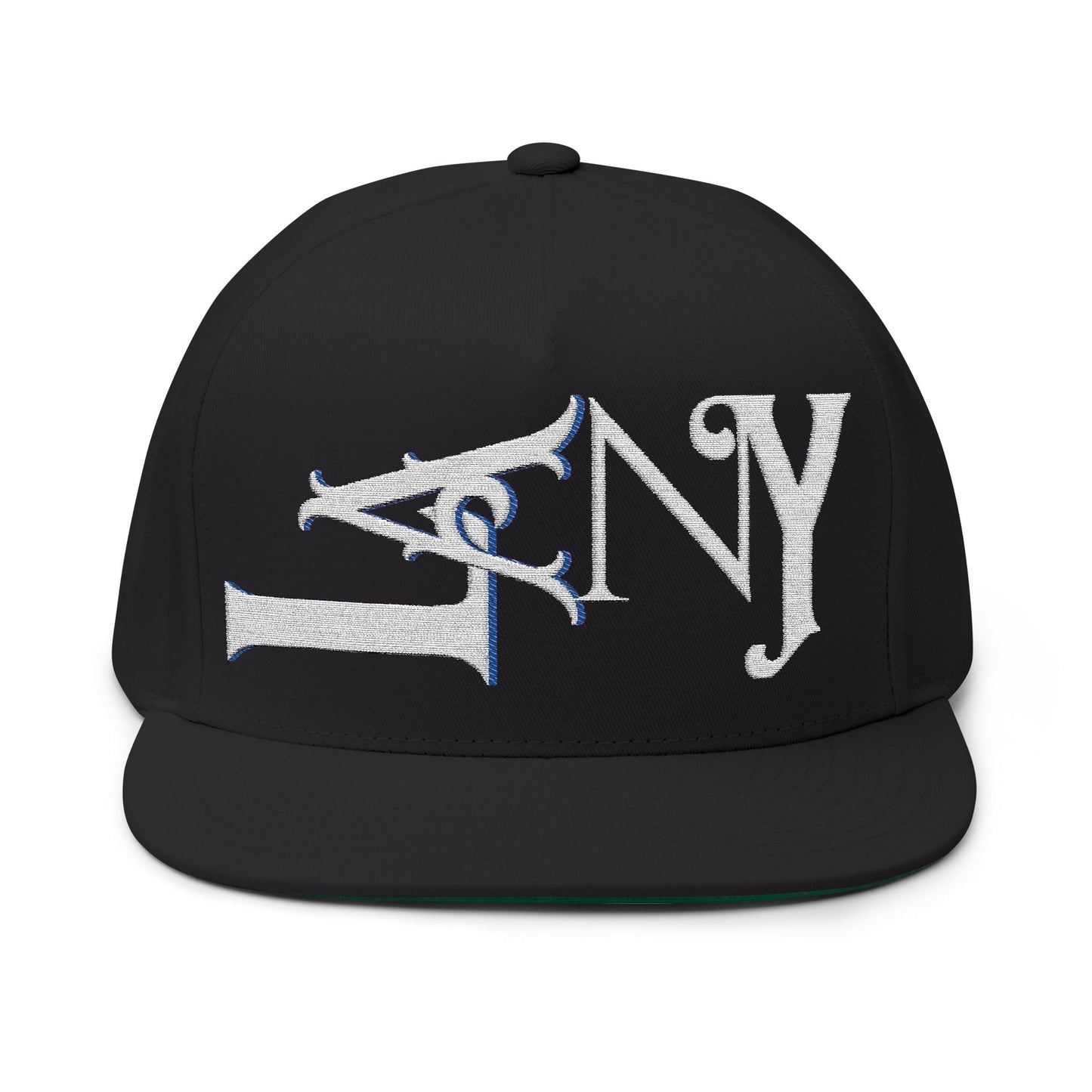 Embroidered Flat Bill Cap
