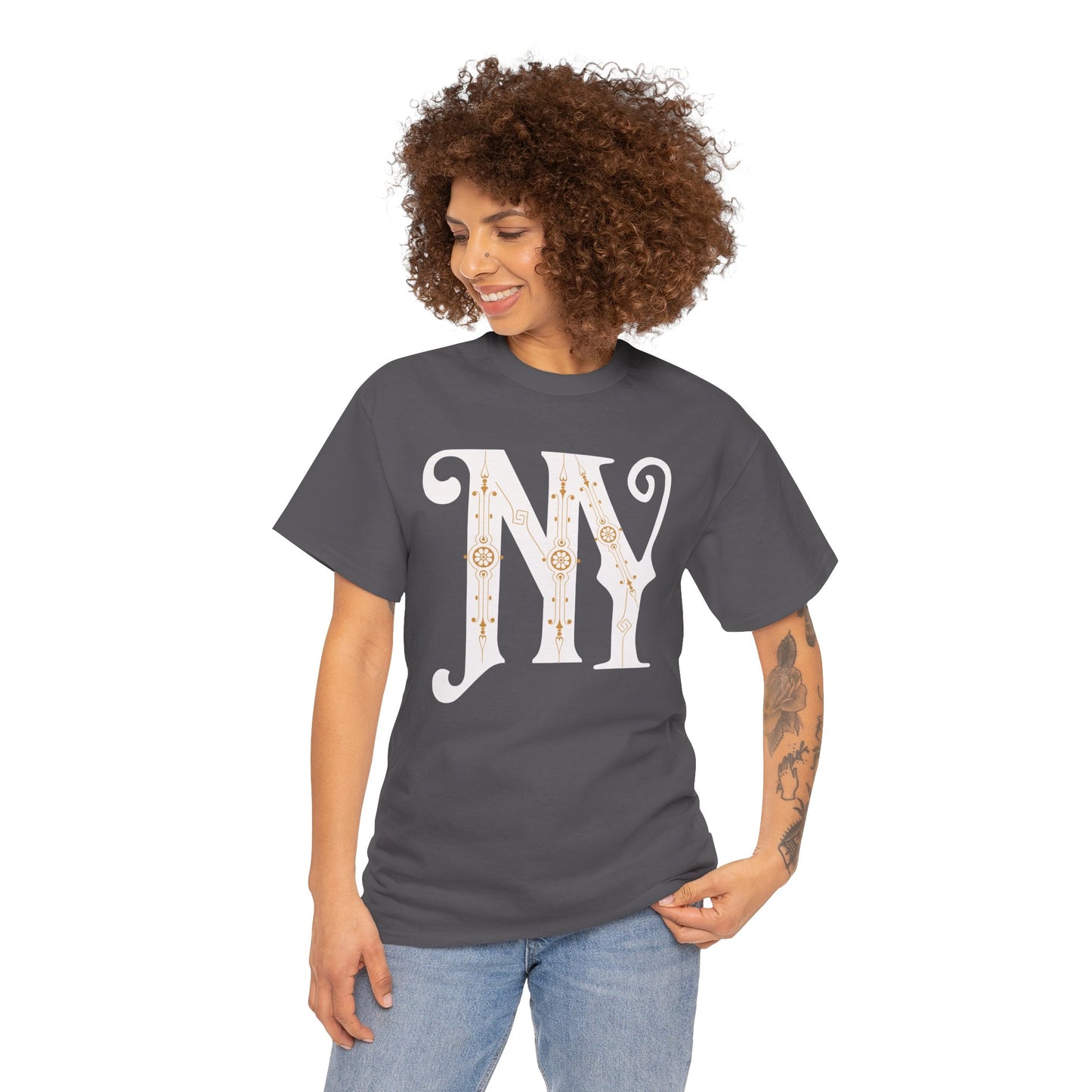 Elegant New York Yankees Tee - Personalized Cotton Gift, Elegant Initials Cotton Tee - Personalized Gift, Casual Wear, Birthday Gift, Statement Tee, Unique Apparel
