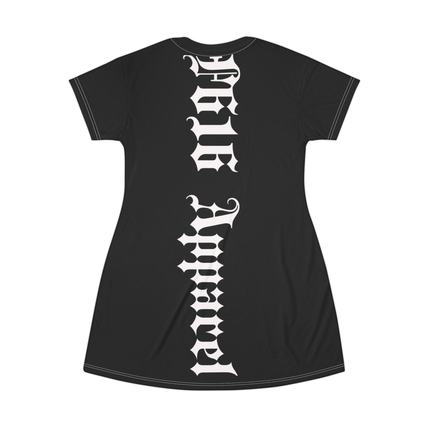 Gothic Graphic T-Shirt Dress - Casual Chic for Trendsetters