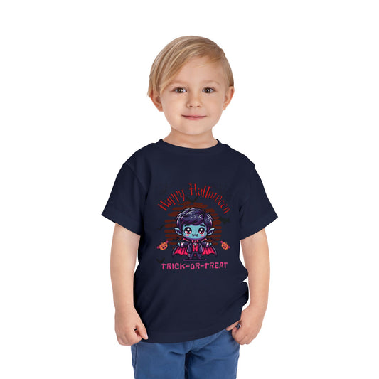 Toddler Halloween Tee, Toddler Short Sleeve Halloween Tee, Cute Vampire Costume Shirt, Kids Trick-or-Treat Outfit, Spooky Party Apparel, Fun Halloween Gift