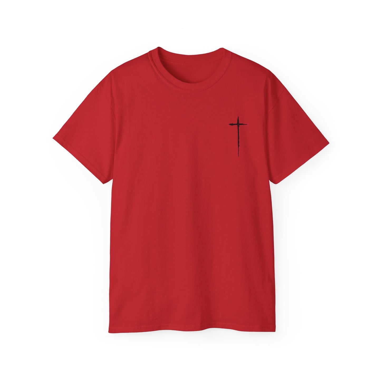 Graphic Tee with Crown and Cross Design