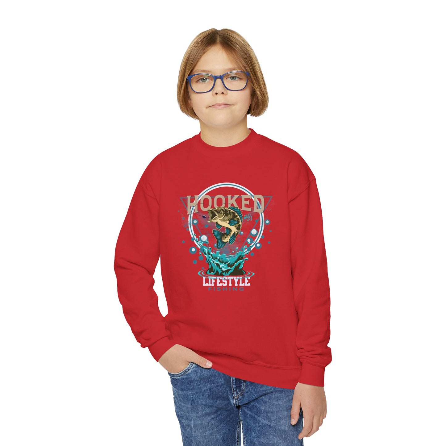 Hooked Youth Sweatshirt - Perfect for Young Fishing Enthusiasts