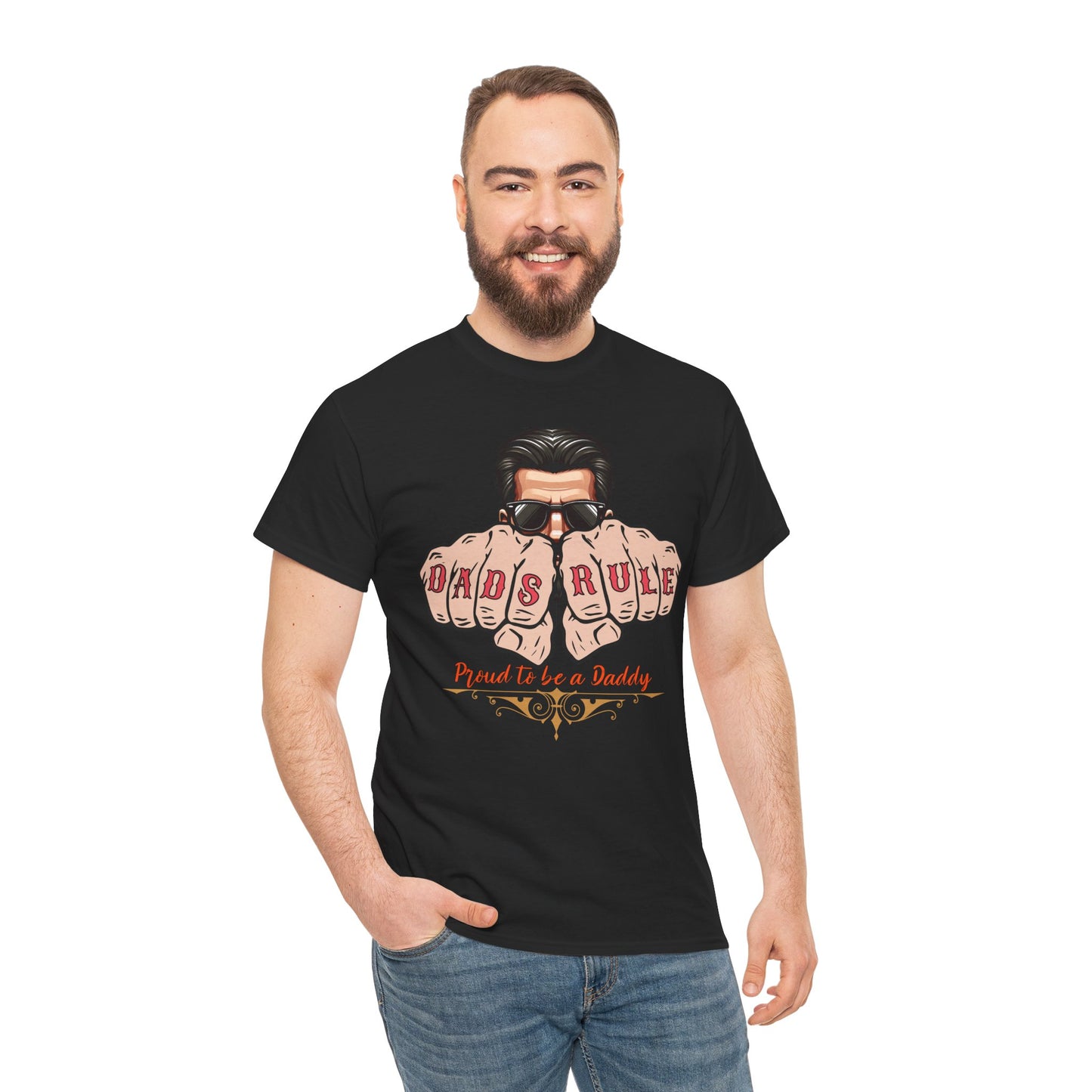 Dad's Rule T-Shirt, Father's Day Gift, Dad Life Tee, Cool Dad Shirt, Proud Daddy Apparel, Unisex Heavy Cotton Top