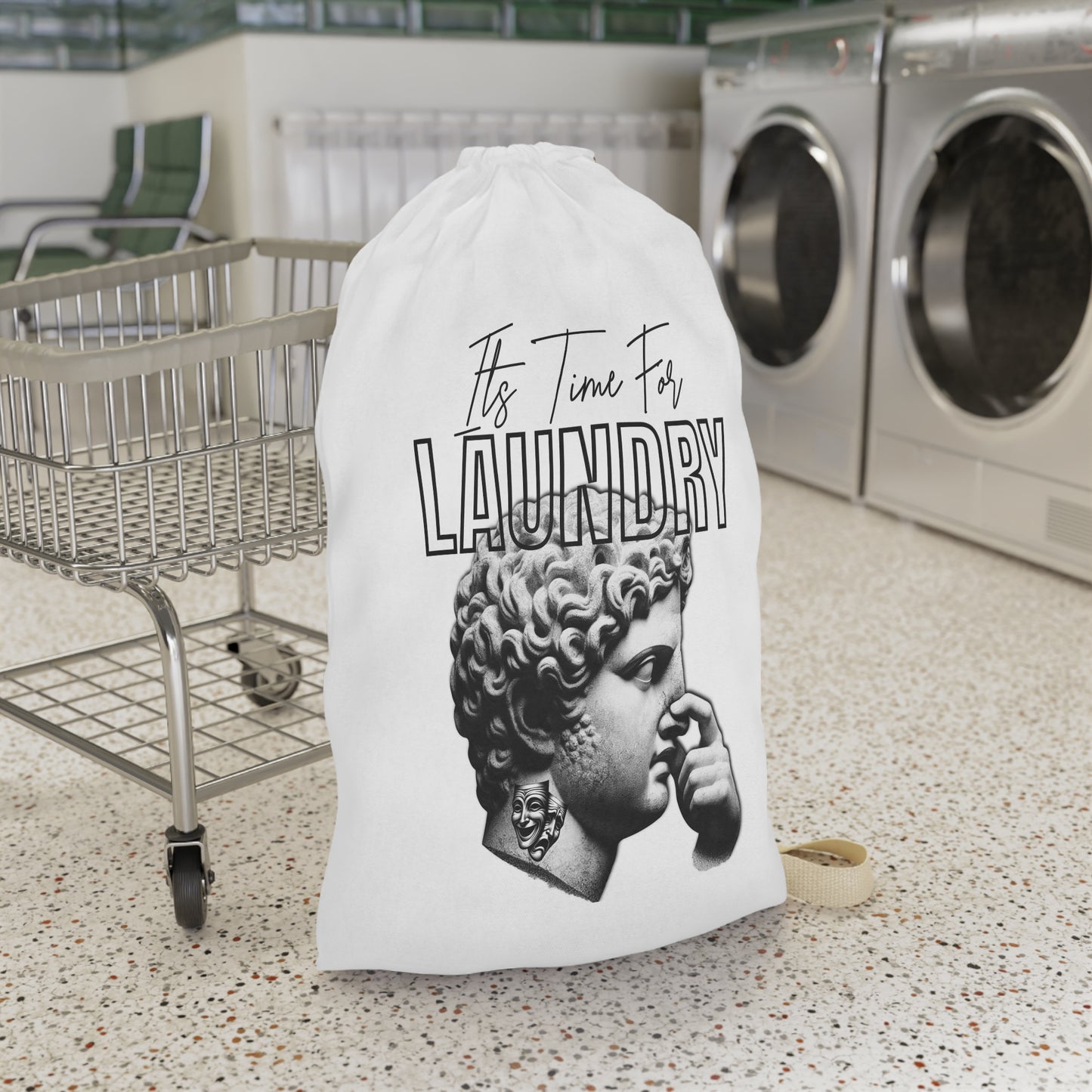 Vintage Laundry Bag, Vintage Style Laundry Bag - 'It's Time For Laundry' Design