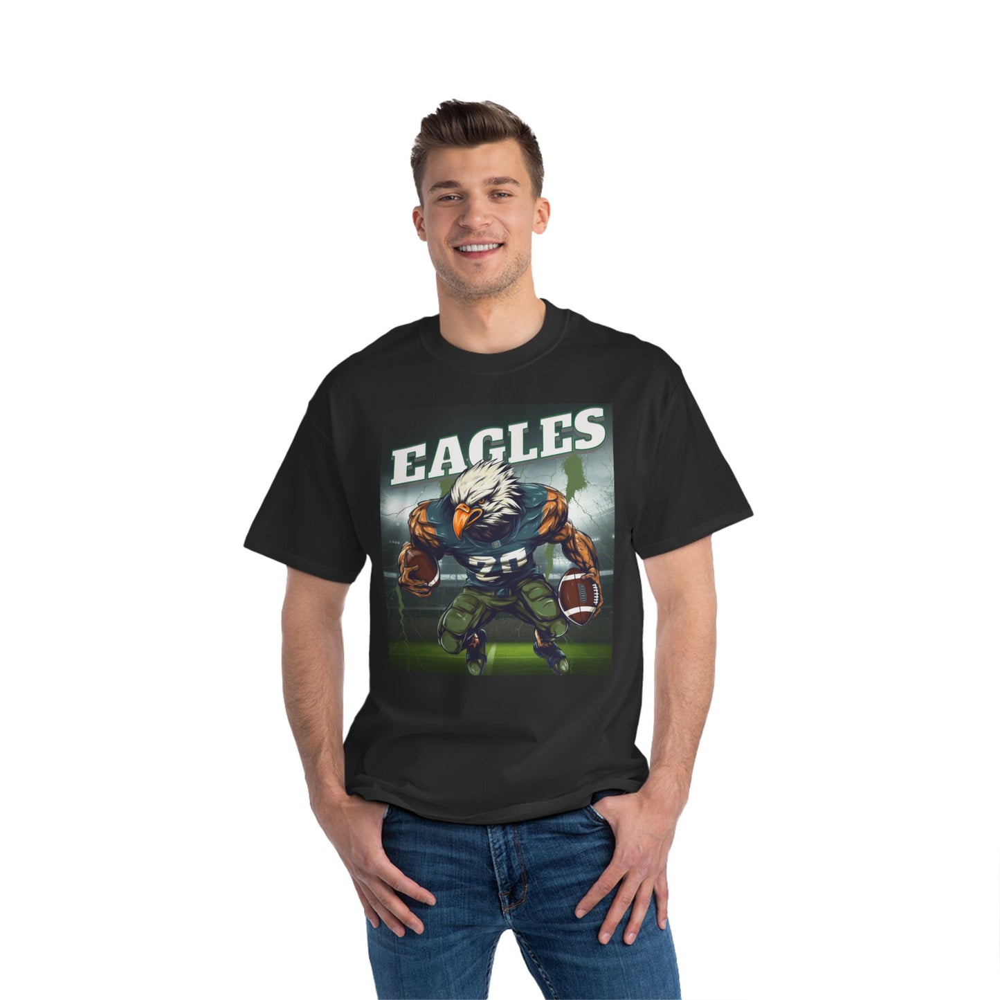 Eagles Football Fan T-Shirt - Short Sleeve, Perfect for Game Day, Sports Gifts, Team Spirit, Casual Wear, Super Bowl Attire