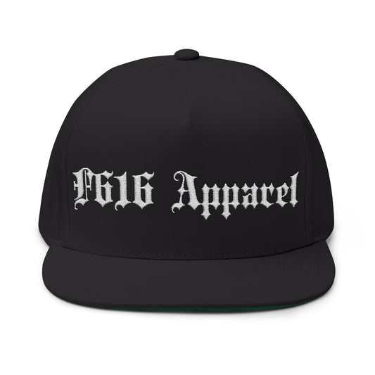 Cap Streetwear Hat - Cool Flat Bill Design, F616 Logo Embroidery