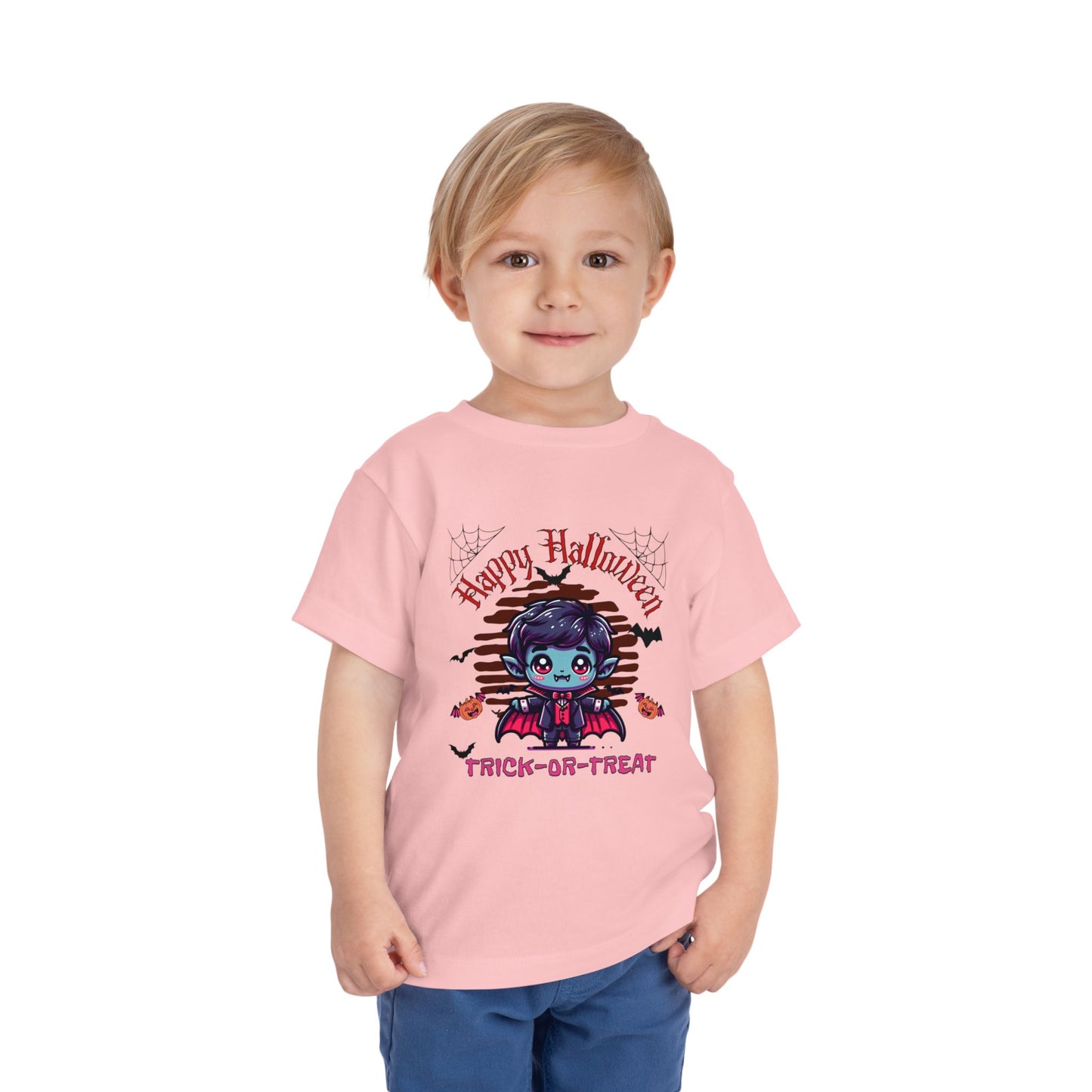 Toddler Halloween Tee, Toddler Short Sleeve Halloween Tee, Cute Vampire Costume Shirt, Kids Trick-or-Treat Outfit, Spooky Party Apparel, Fun Halloween Gift