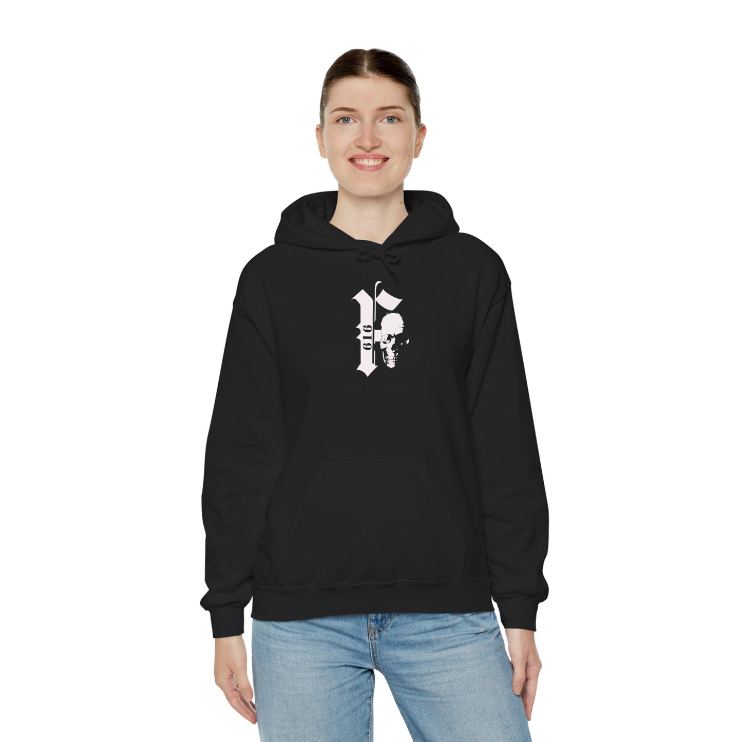 Firefighter Skull Hoodie - Unisex Heavy Blend Sweatshirt, Gift for Firefighter, Halloween Outfit, Cozy Pullover, Unique Firefighter Gear