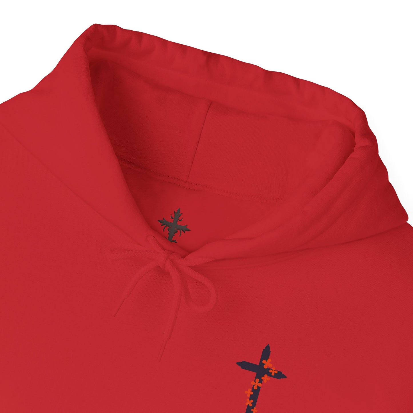 Peace, Purpose, Power Hooded Sweatshirt, Christian Cross, Heavy Cotton