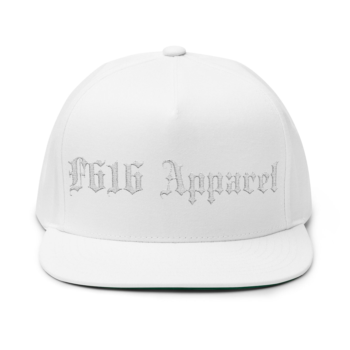Cap Streetwear Hat - Cool Flat Bill Design, F616 Logo Embroidery