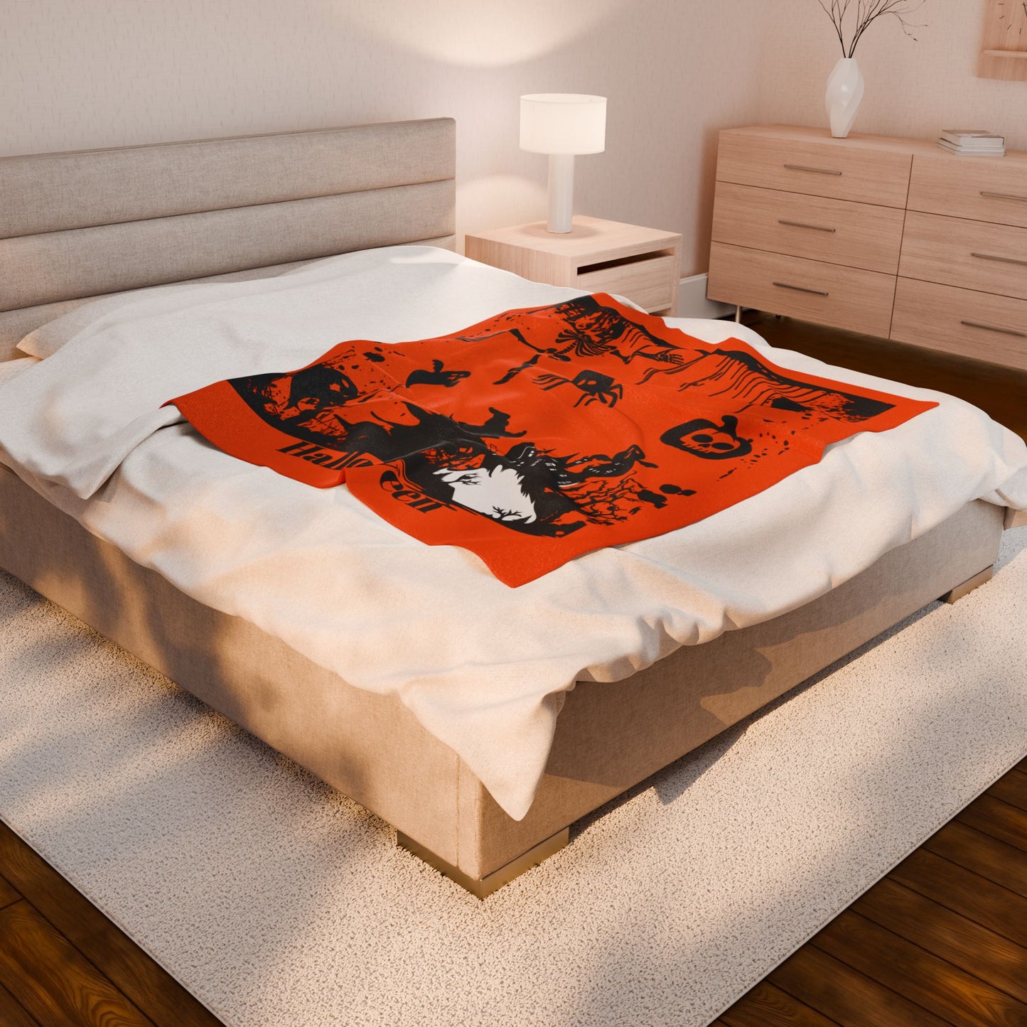 Plush Blanket - Halloween Cozy Fall Decor and Spooky Home Essentials