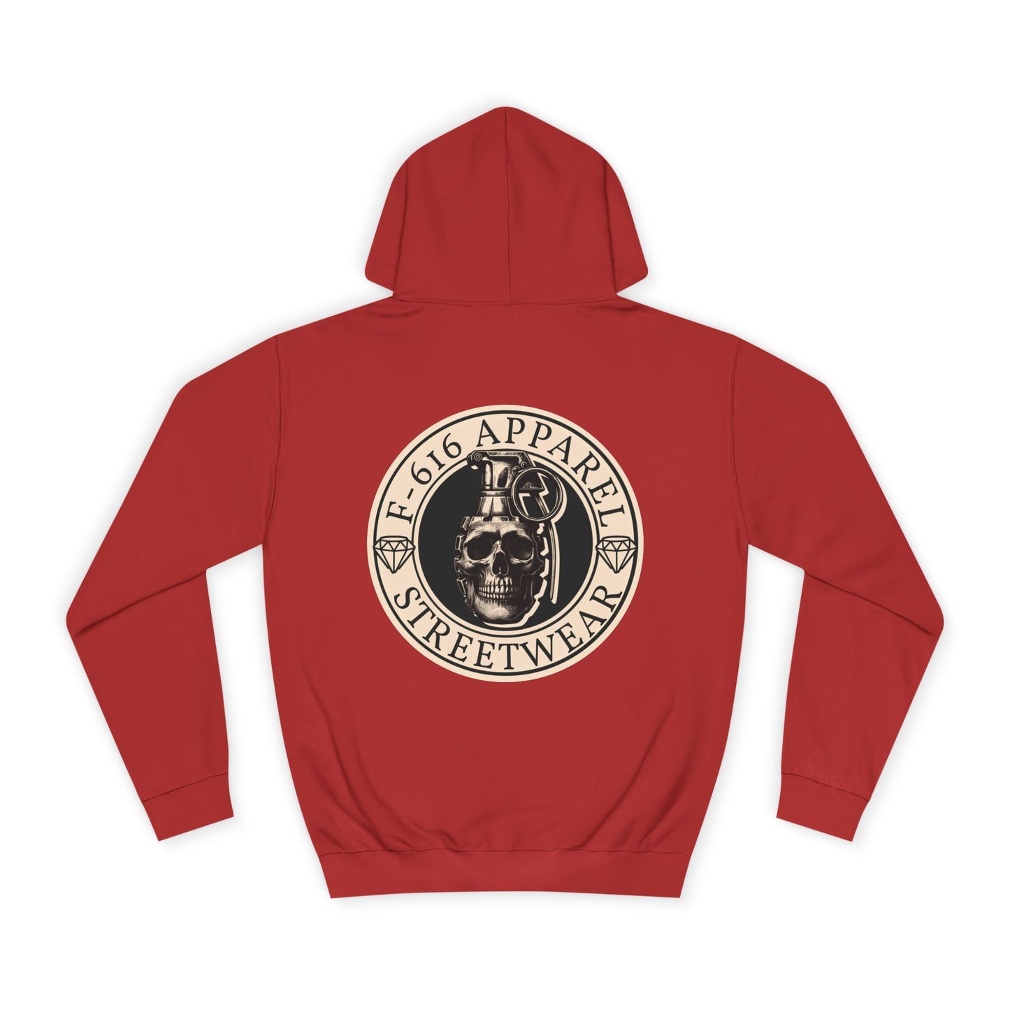 Skull Design Unisex College Hoodie - Cool Streetwear for College Life
