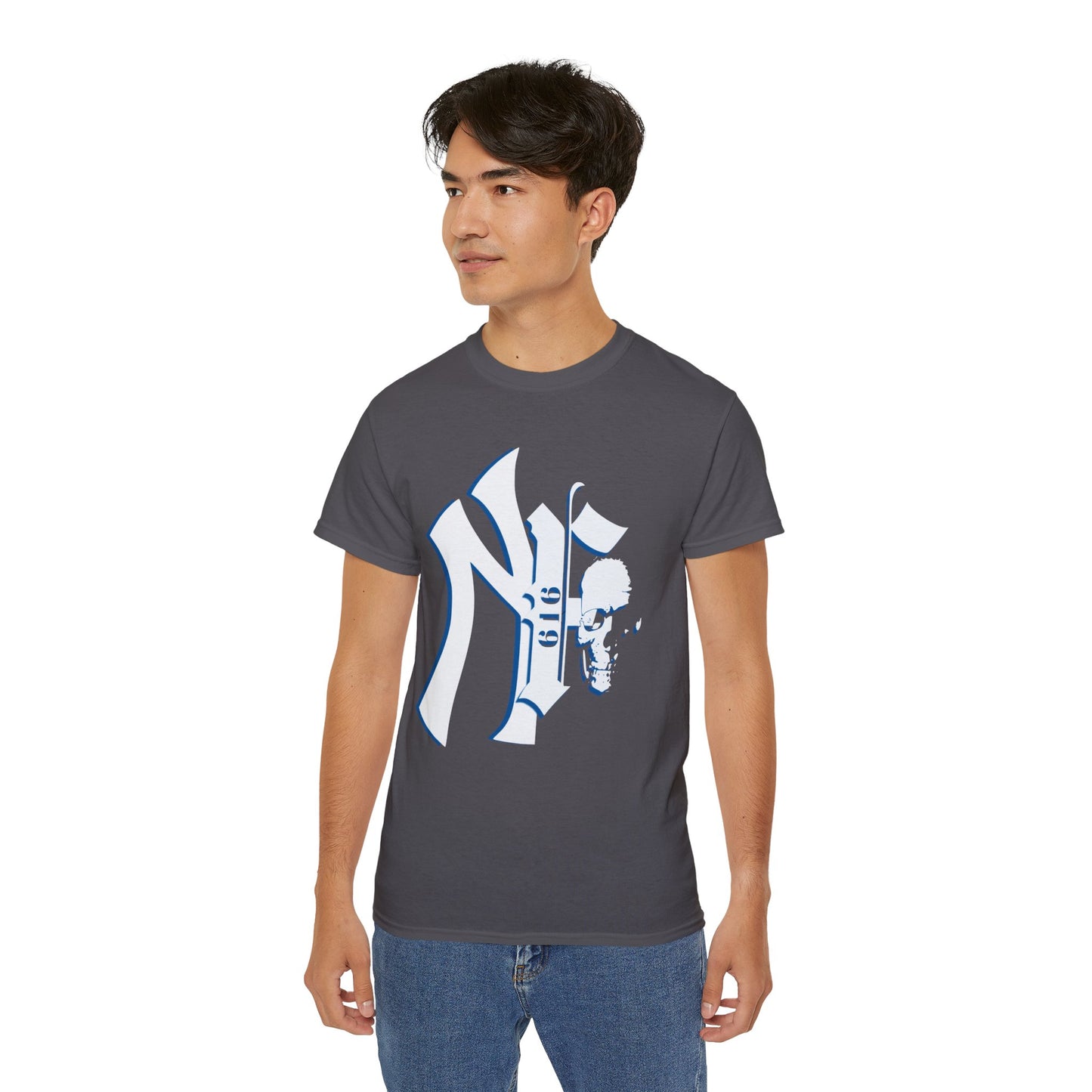Unisex Skull Graphic Tee - Edgy Cotton T-Shirt for Casual Style