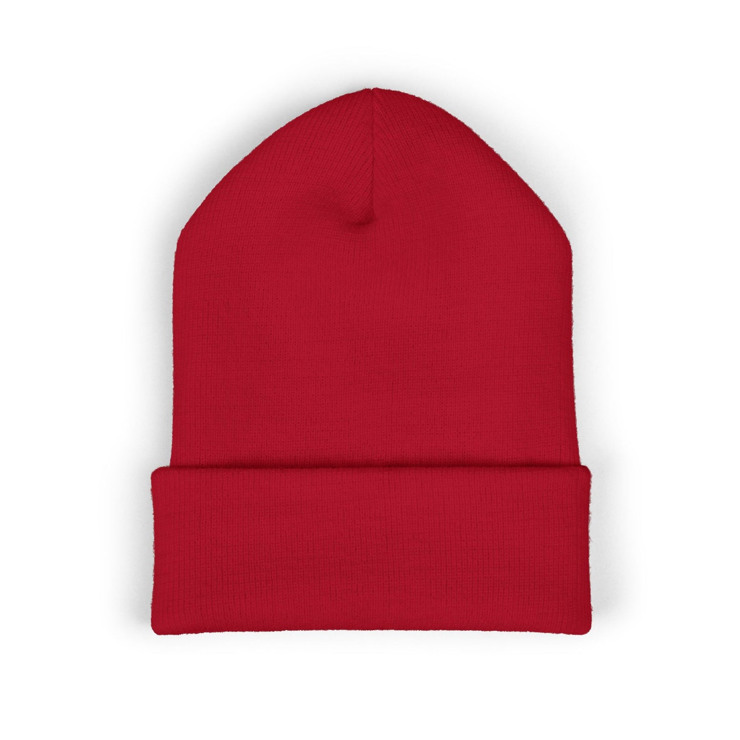 Religious Cross, Stylish Embroidered Classic Cuffed Beanie, Black, Red, Dark Grey