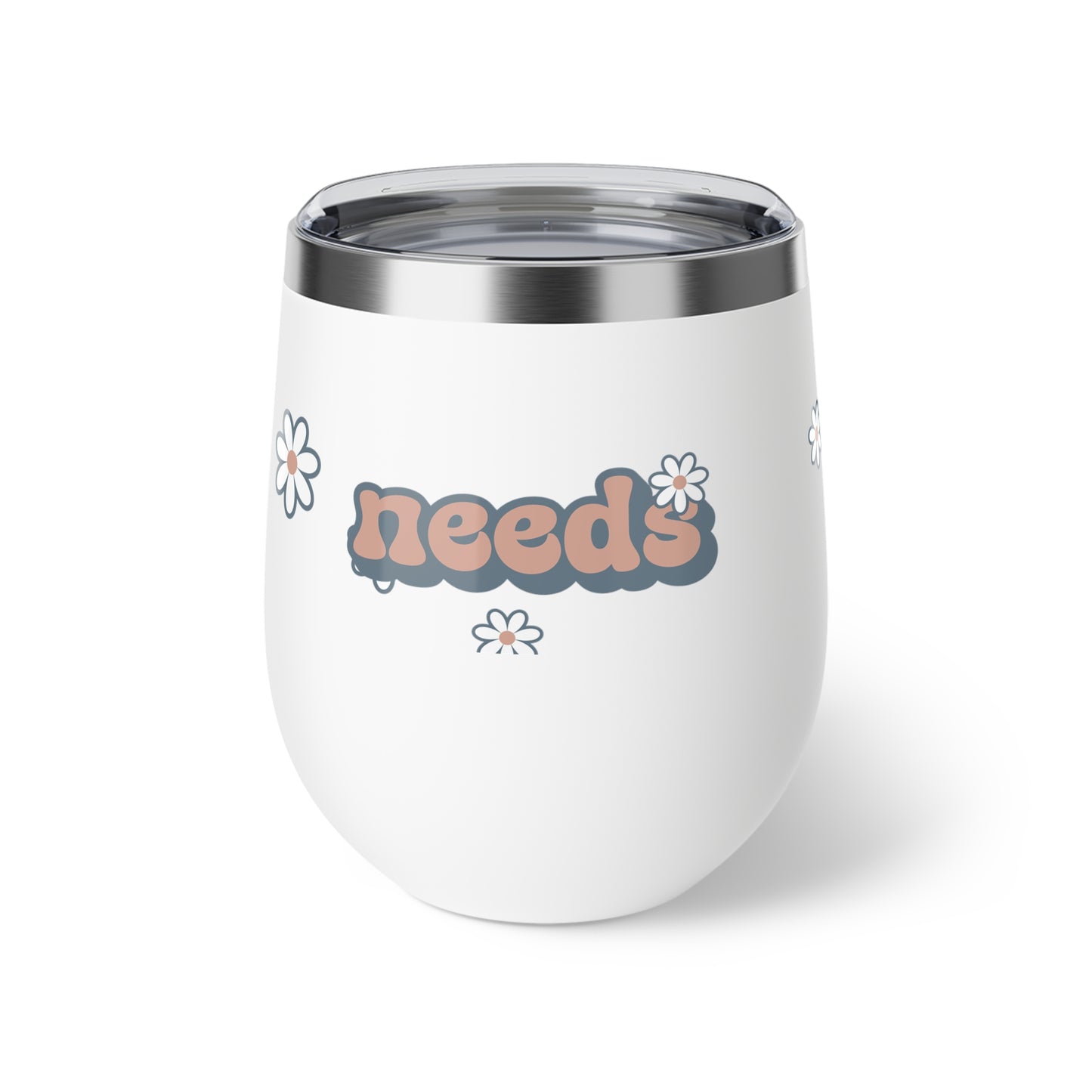 Travel Mug - Mama Needs WINE Insulated Cup, 12oz Stainless Steel