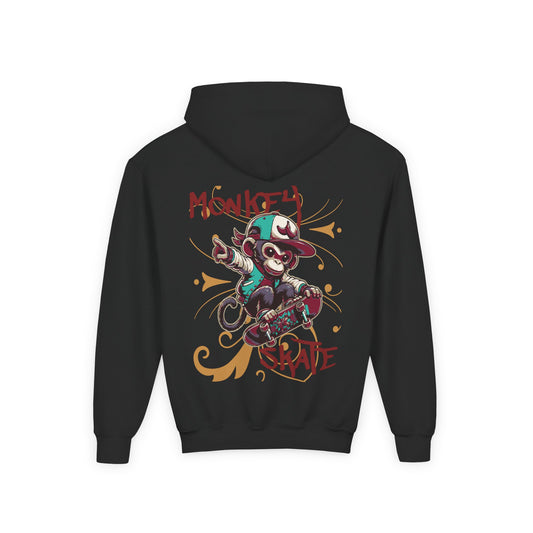 Youth Monkey Skate Heavy Blend Hoodie - Fun and Stylish for Young Adventurers