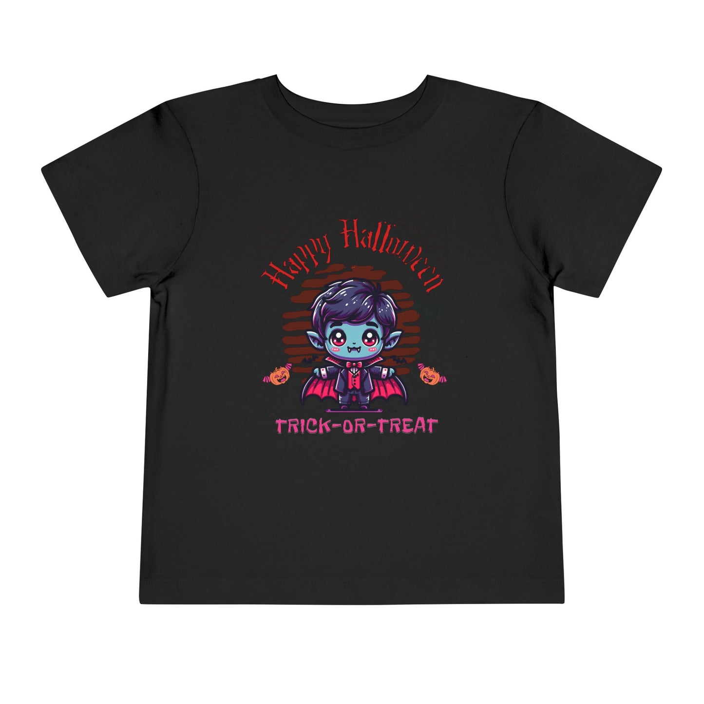 Toddler Halloween Tee, Toddler Short Sleeve Halloween Tee, Cute Vampire Costume Shirt, Kids Trick-or-Treat Outfit, Spooky Party Apparel, Fun Halloween Gift