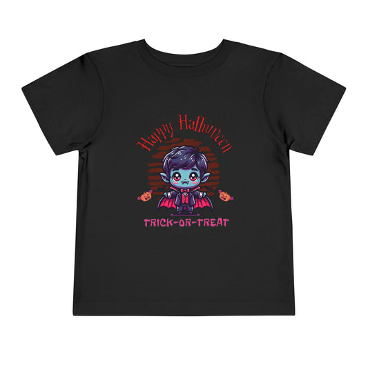 Toddler Halloween Tee, Toddler Short Sleeve Halloween Tee, Cute Vampire Costume Shirt, Kids Trick-or-Treat Outfit, Spooky Party Apparel, Fun Halloween Gift