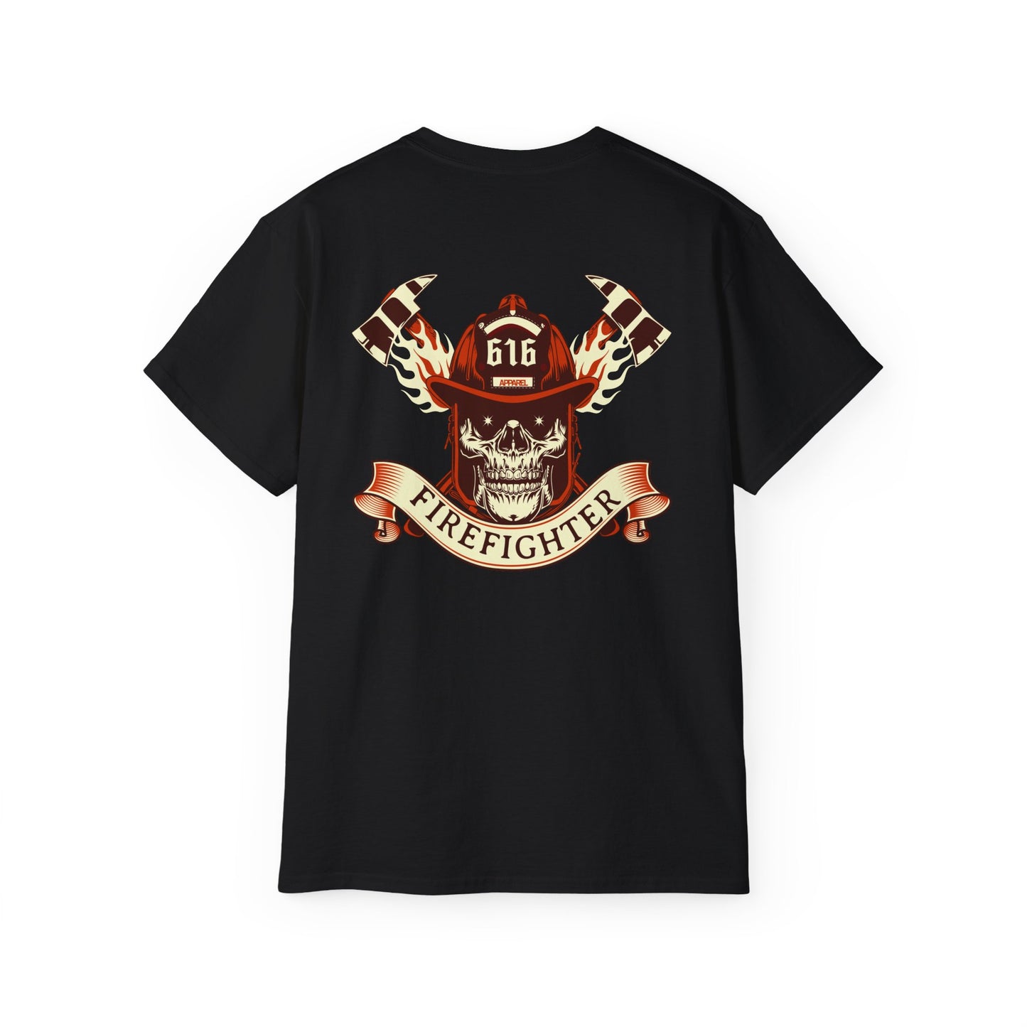 Firefighter Skull Tee, Unisex Cotton Shirt for Heroes, Gift for Firefighters, Halloween Costume, Memorial Day, Skull Design