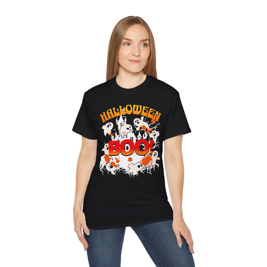 Halloween Boo Tee, Halloween Boo Unisex Ultra Cotton Tee, Spooky Graphic Shirt, Halloween Party Wear, Pumpkin Costume, Trick or Treat Apparel
