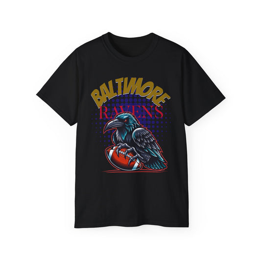 Baltimore Ravens Graphic Tee - Unisex Ultra Cotton Tee, Football Fan Shirt, Game Day Apparel, Ravens Merchandise, Sporty Gift