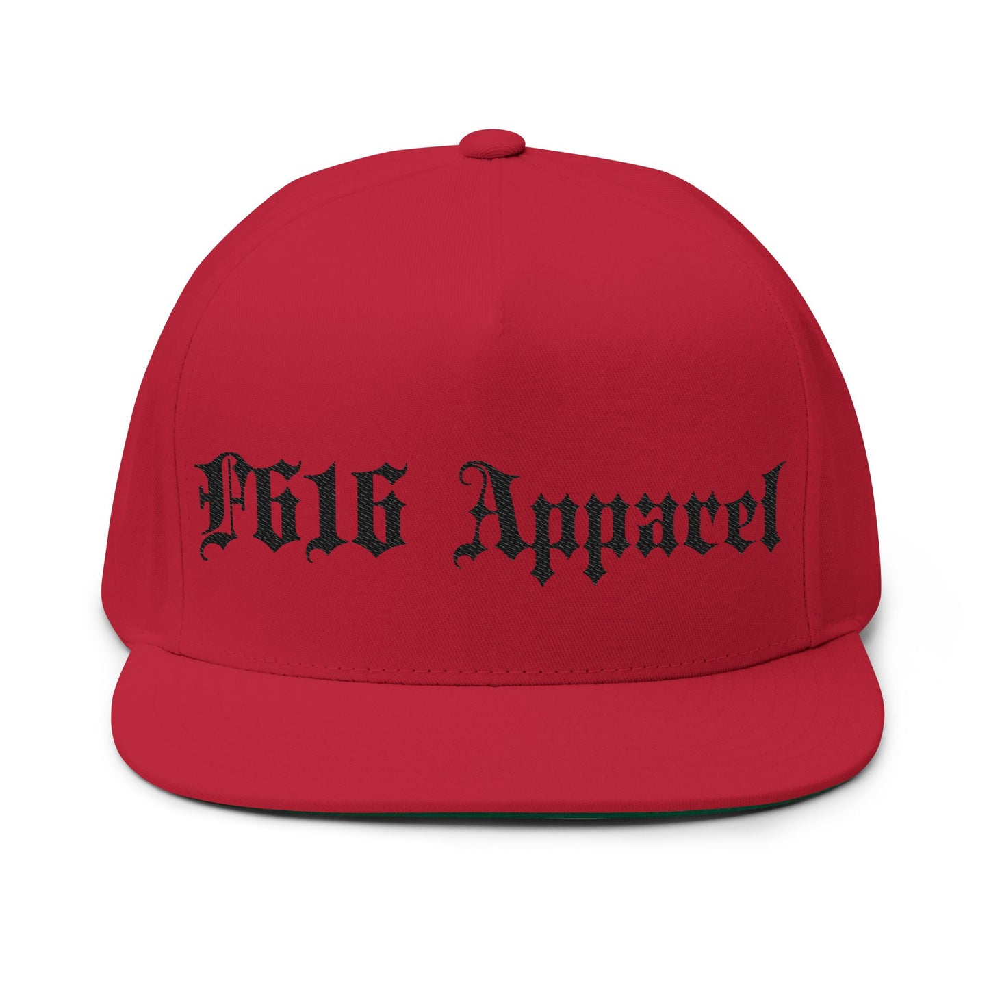 Embroidered Flat Bill Cap - F616 Apparel - Stylish Urban Headwear
