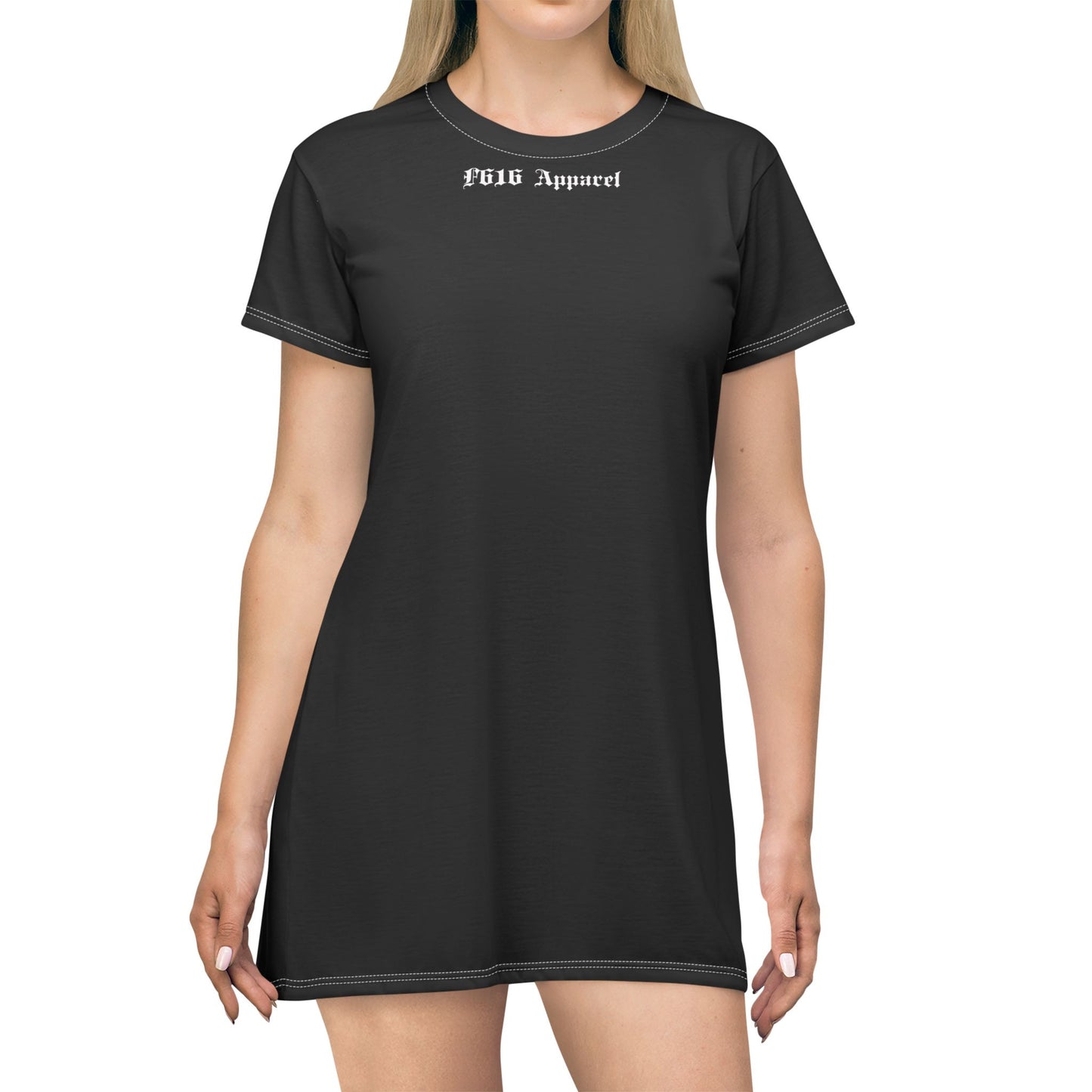 Gothic Graphic T-Shirt Dress - Casual Chic for Trendsetters
