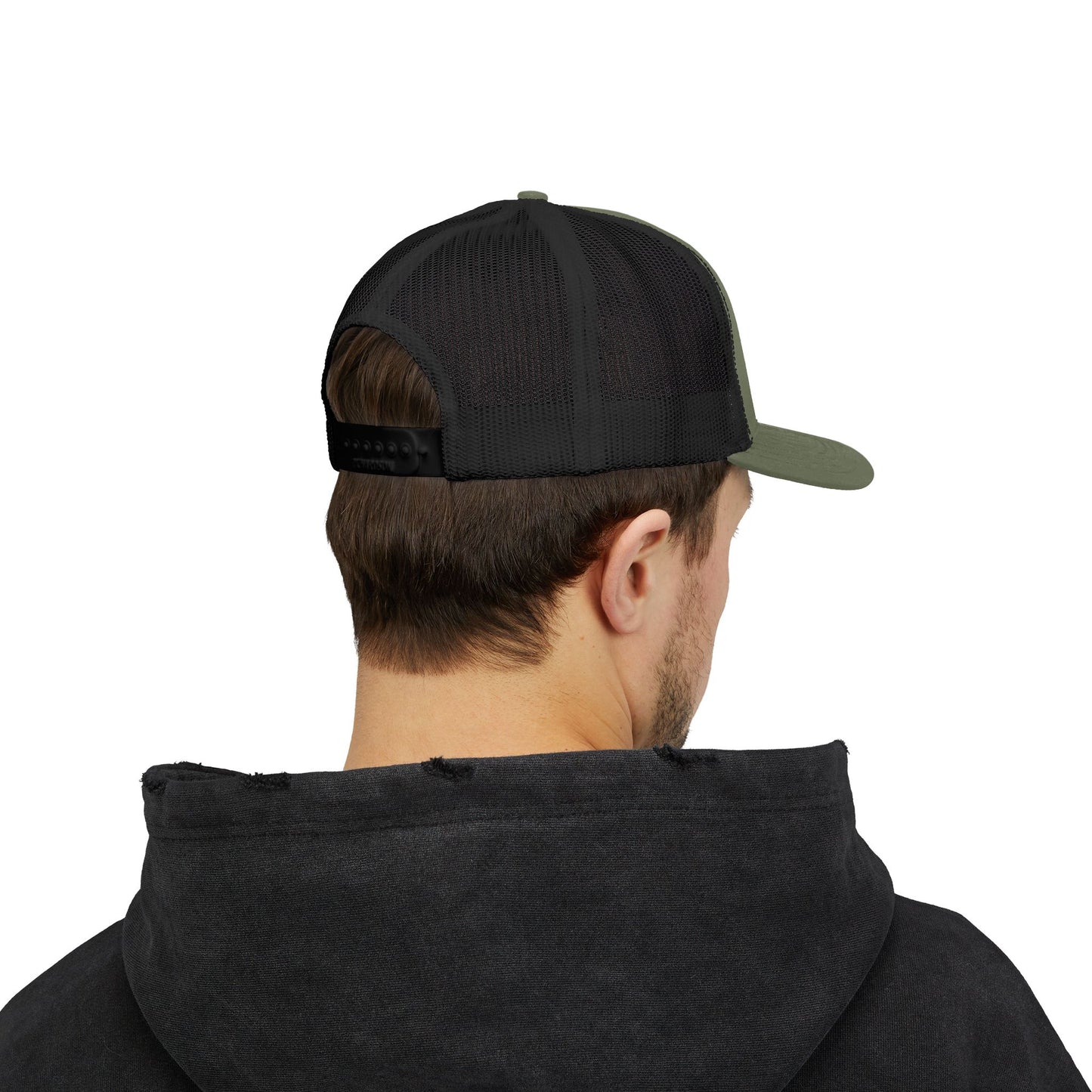 Embroidered Cross Snapback Trucker Cap - Stylish Faith-Inspired Hat
