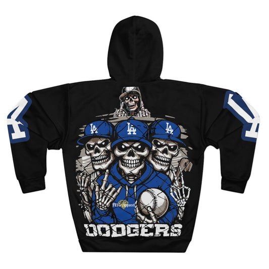 Dodgers Skeletons Unisex Hoodie, Halloween Gift, Sports Pullover, Streetwear Hoodie, LA Dodgers Apparel